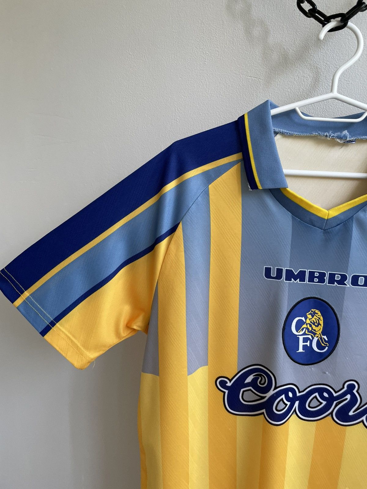 Vintage Chelsea 1995 1996 1997 #9 Viali Football Soccer Jersey Shirt Size US L / EU 52-54 / 3 - 8 Thumbnail