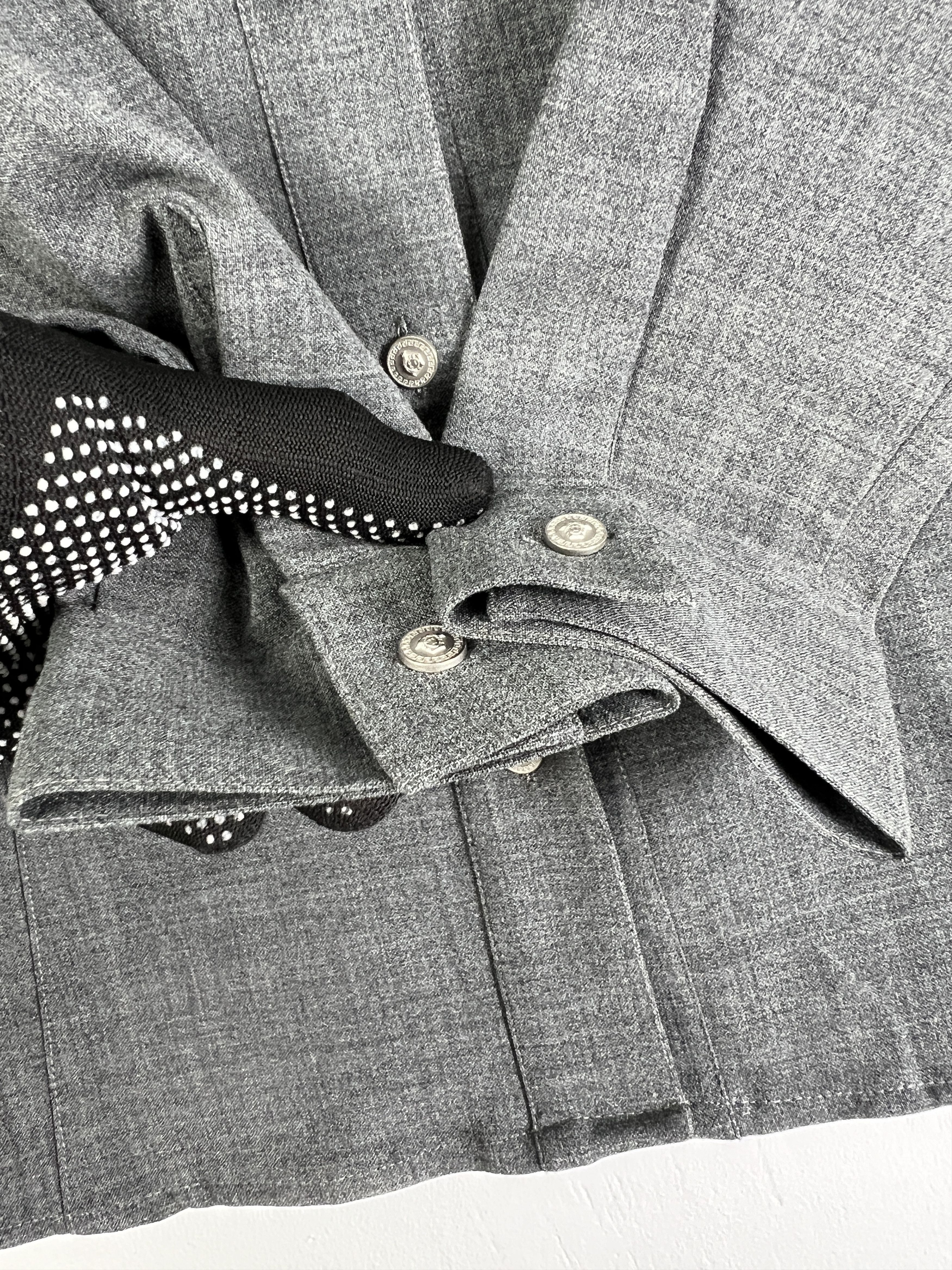 Versace Jeans Couture VERSACE Jeans Signature Button-Up Shirt (M) GTMP224 Size M / US 6-8 / IT 42-44 - 3 Thumbnail