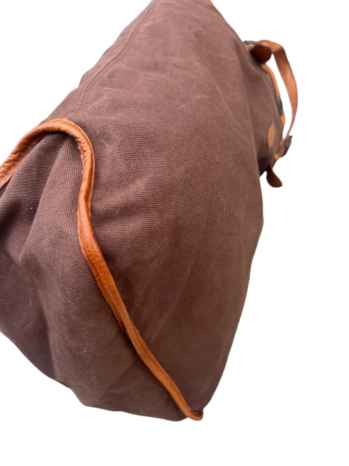 Japanese Brand × Leather Vintage Stranuovo X Ace Leather Cavas Tote Bag Size ONE SIZE - 16 Thumbnail