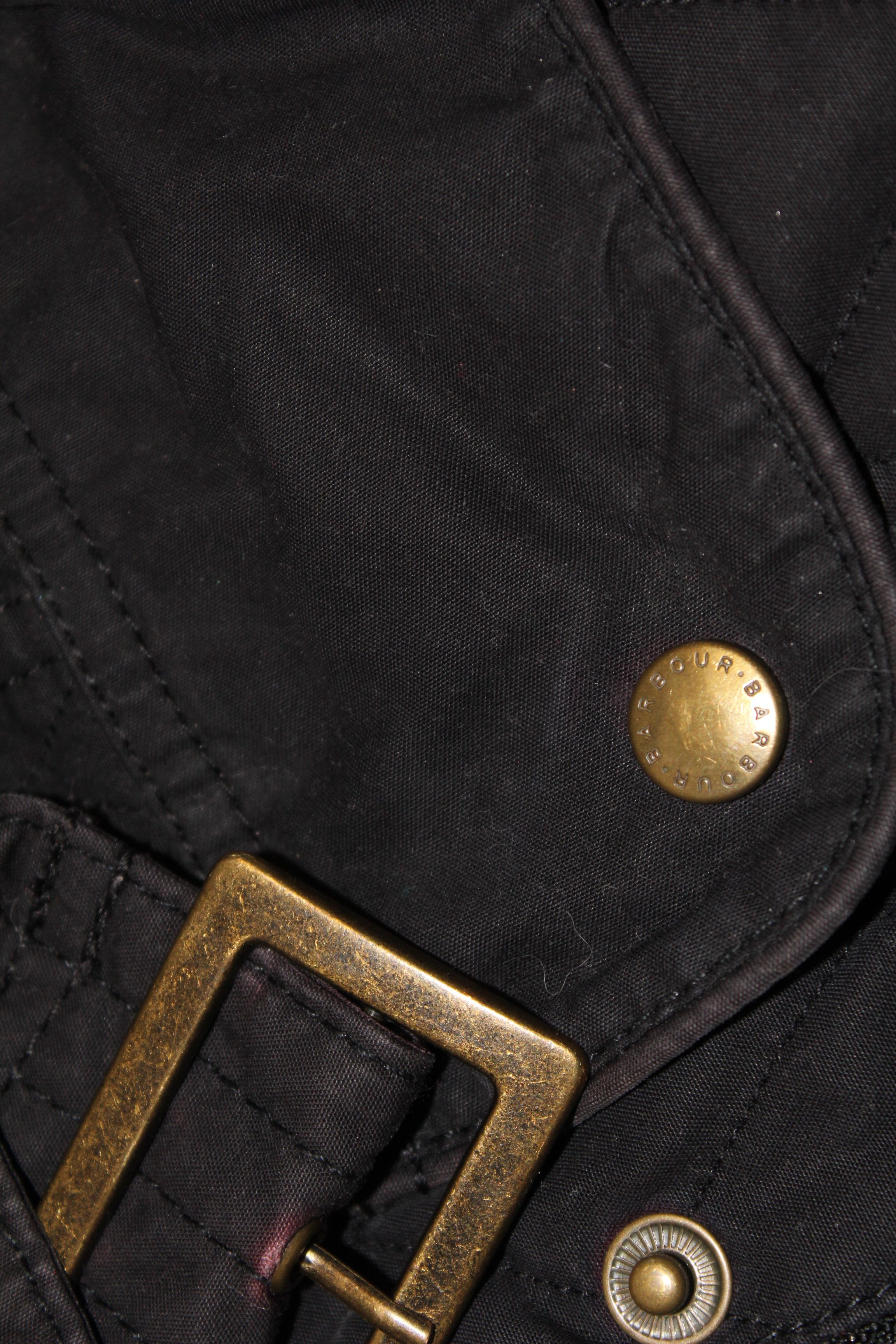 Barbour Ladies BARBOUR International Black Wax Jacket Size M Size M / US 6-8 / IT 42-44 - 8 Thumbnail
