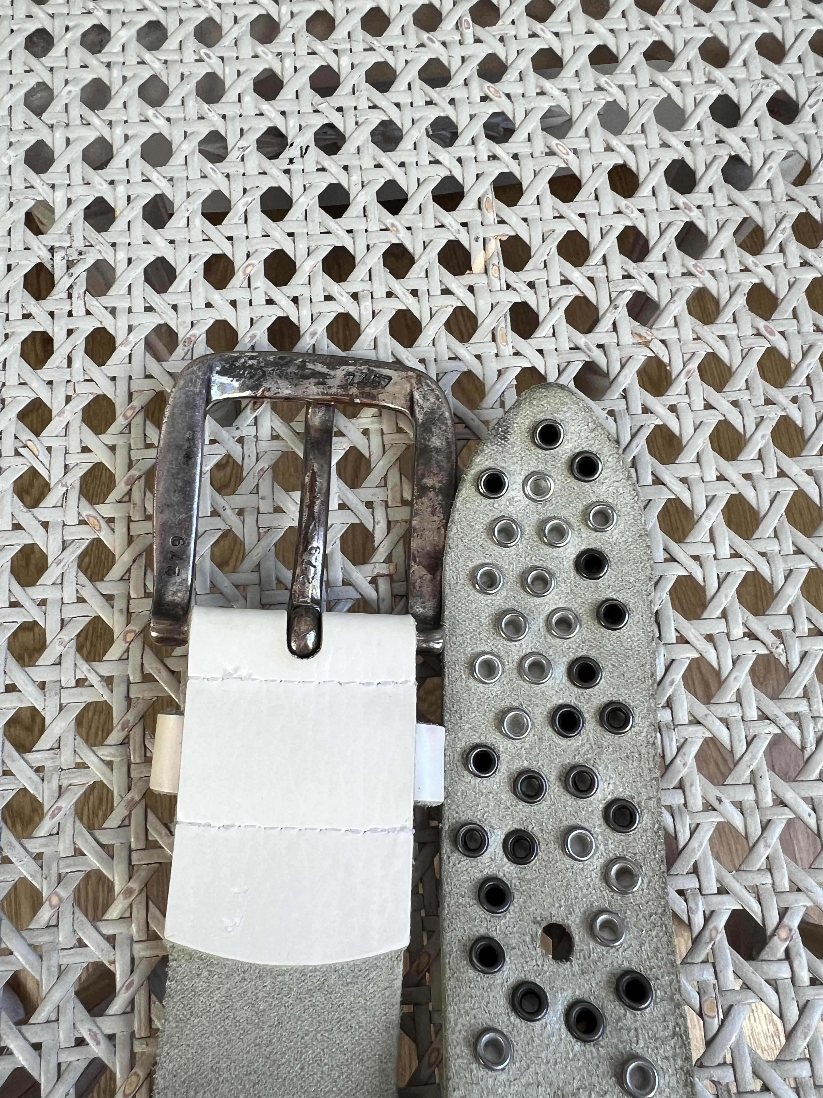 Japanese Brand × Vintage VINTAGE 90S REAL LEATHER BELT METAL BB SIMON STYLE Size ONE SIZE - 10 Thumbnail