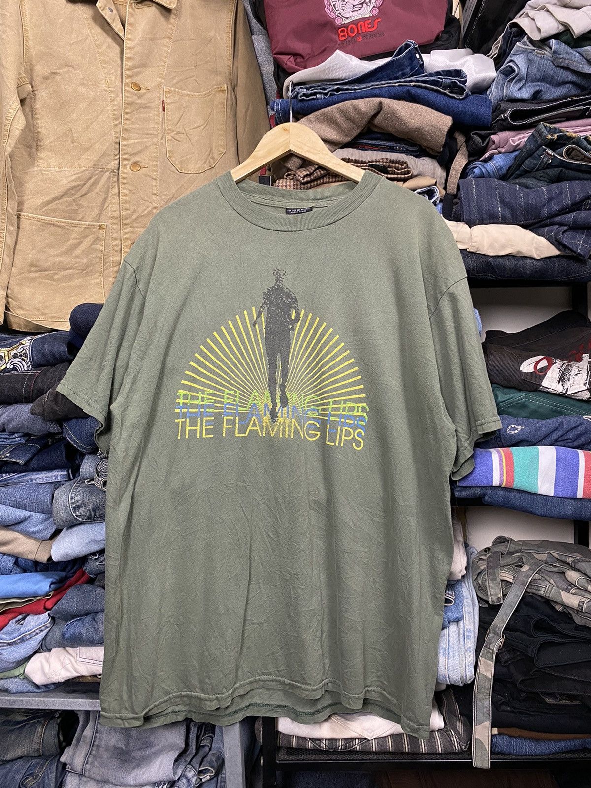 image of Band Tees Vintage The Flaming Lips Race For The Prize Album Tee in Green, Men's (Size XL)