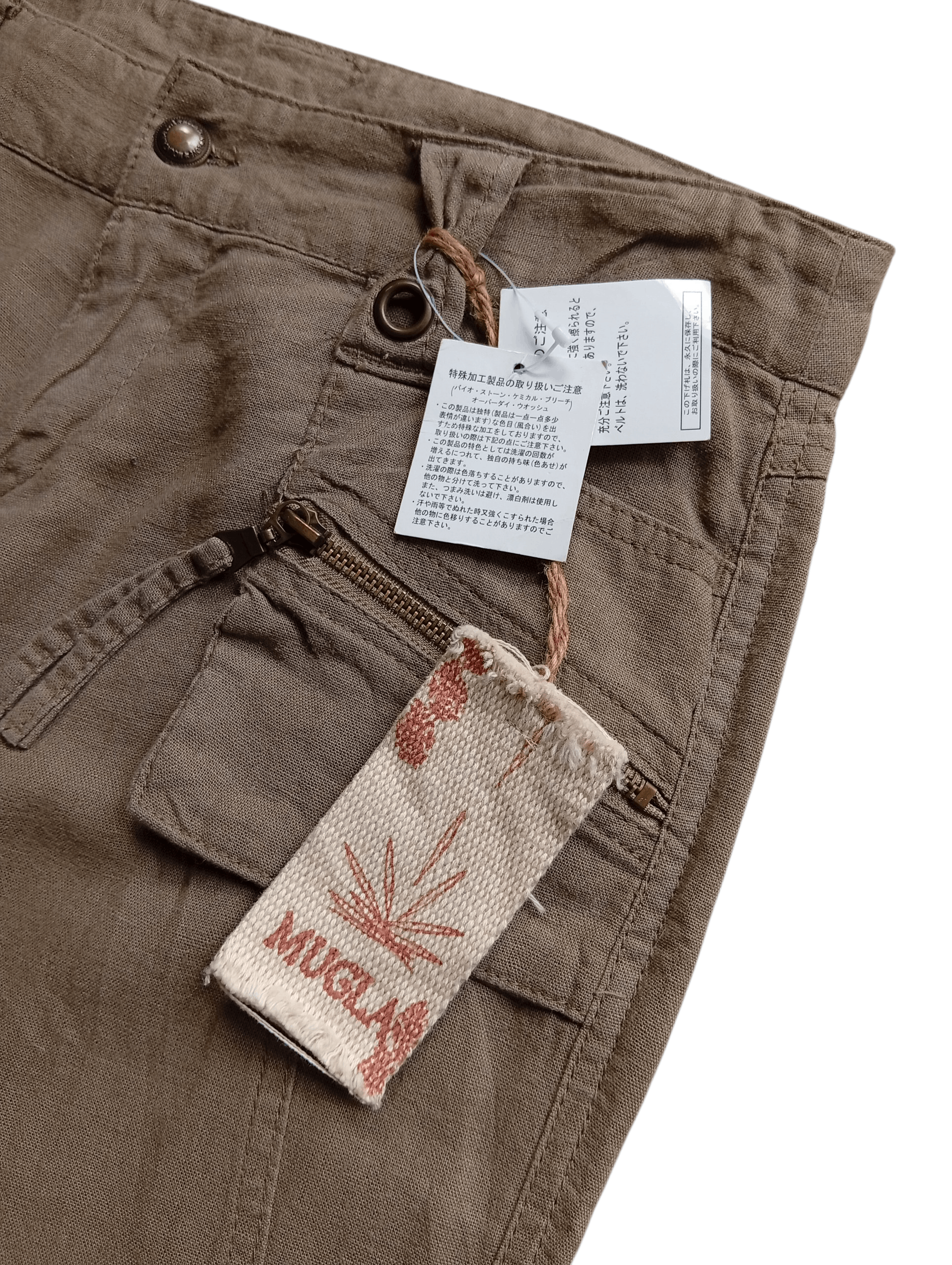 Japanese Brand MUGLA linen flare pants Size US 29 - 3 Thumbnail