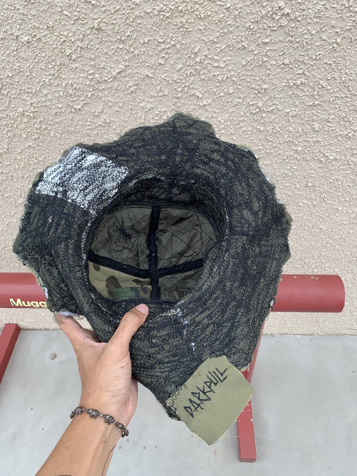 Vintage Kapital Style Camo Patchwork Bucket Hat Vintage Military Size ONE SIZE - 6 Thumbnail