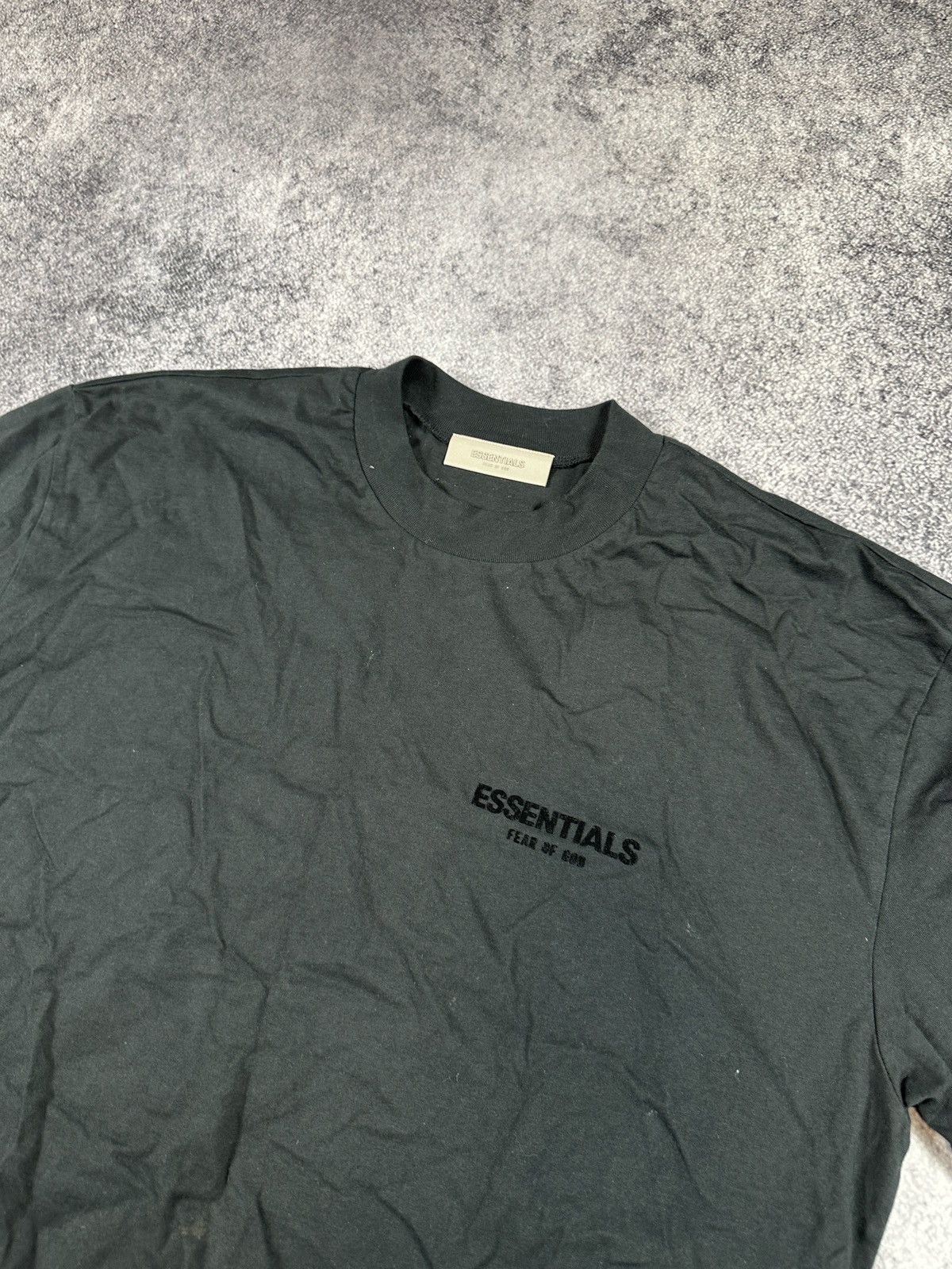 Fear of God Fear Of God Essentials Big Back Logo Black T-shirt Rare Usa Size US XL / EU 56 / 4 - 4 Thumbnail