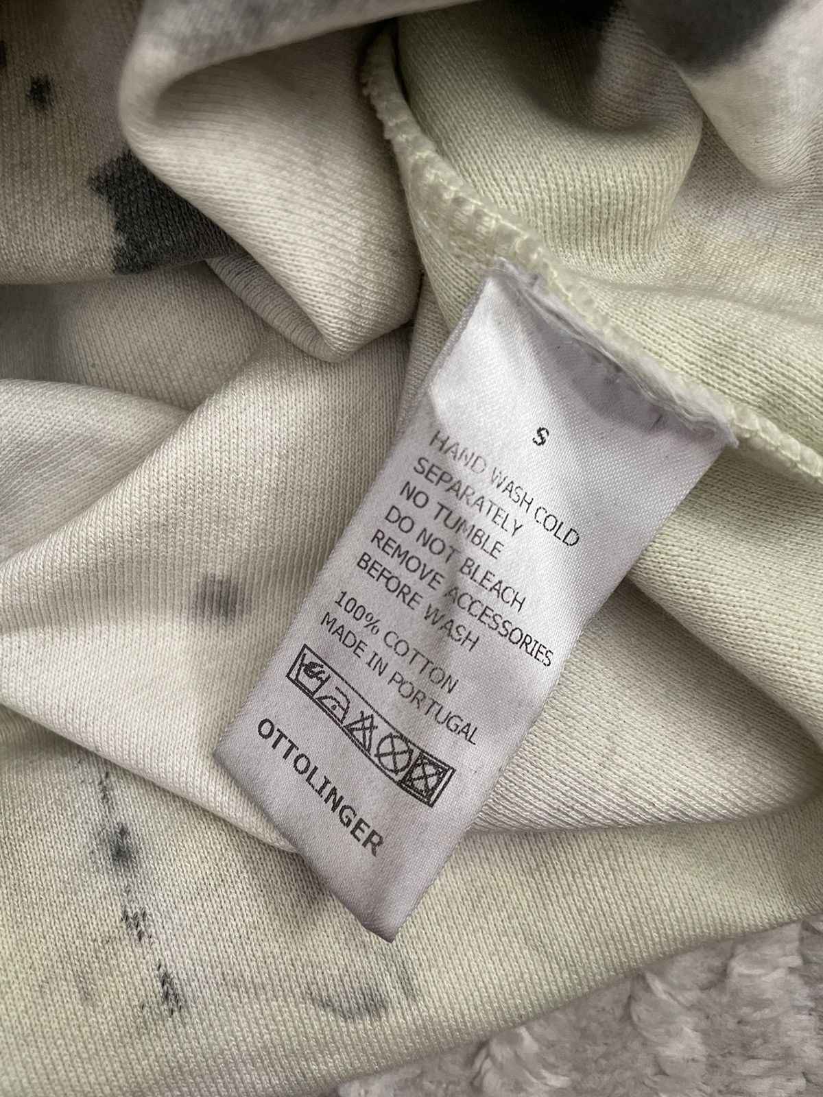 Ottolinger Ottolinger Aloe Green Damaged Worn Paint Splatter Sweatshirt Size US S / EU 44-46 / 1 - 5 Thumbnail