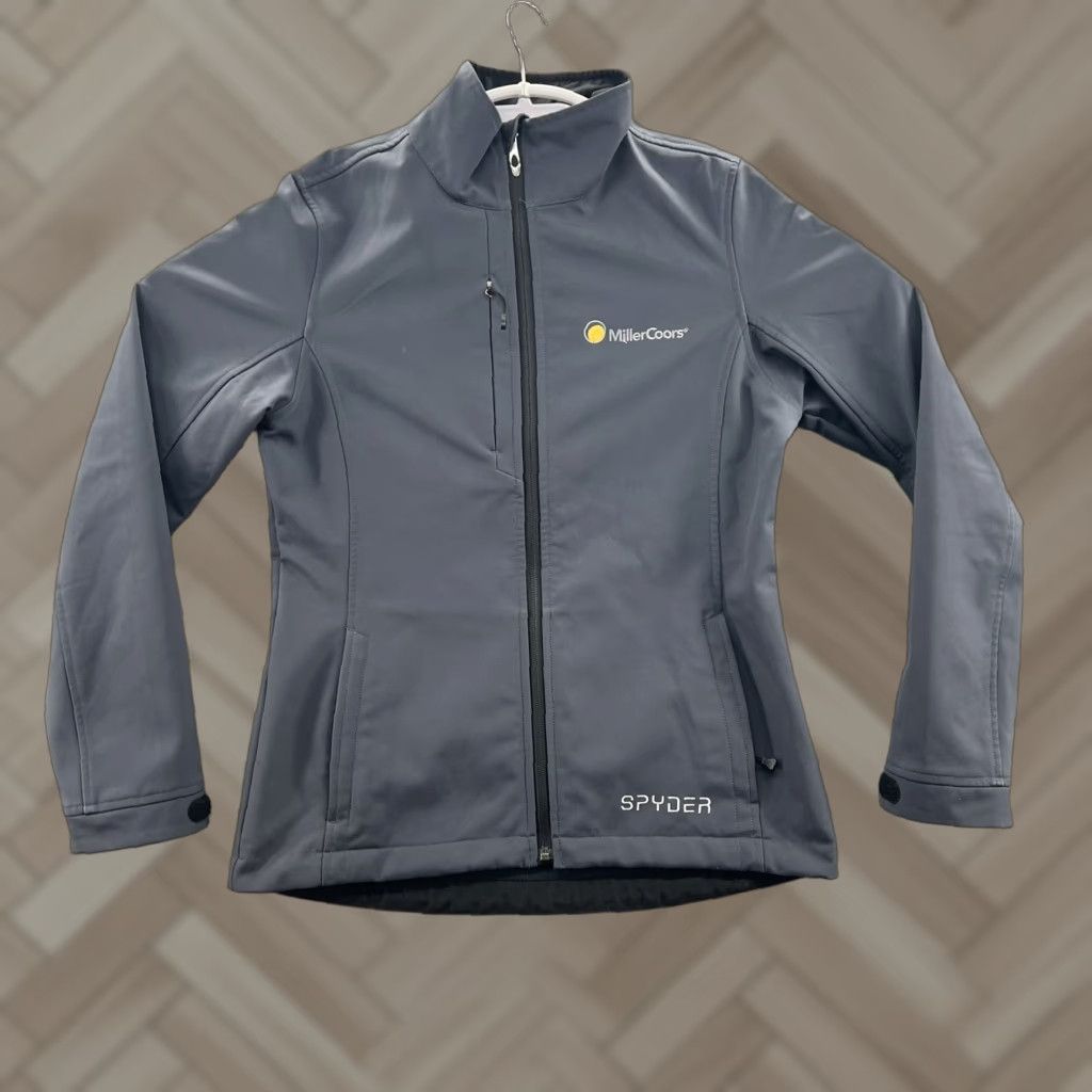 Spyder Spyder Womens Gray Softshell water resistant Full Zip Jacket Size 8 polyester Size M / US 6-8 / IT 42-44 - 1 Thumbnail