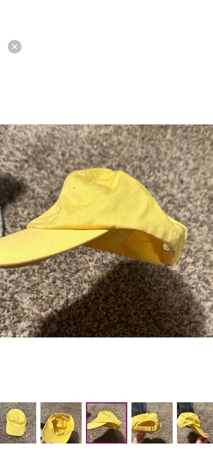 Other Yellow baseball hat Size ONE SIZE - 3 Thumbnail