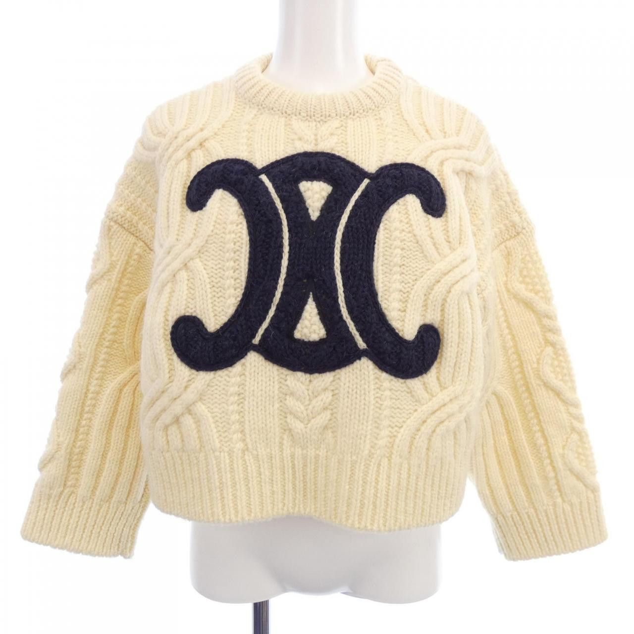 Celine Celine CELINE Triomphe Knit Textile Tops 2AH87050V DUTY FREE for USA Size ONE SIZE - 1 Thumbnail