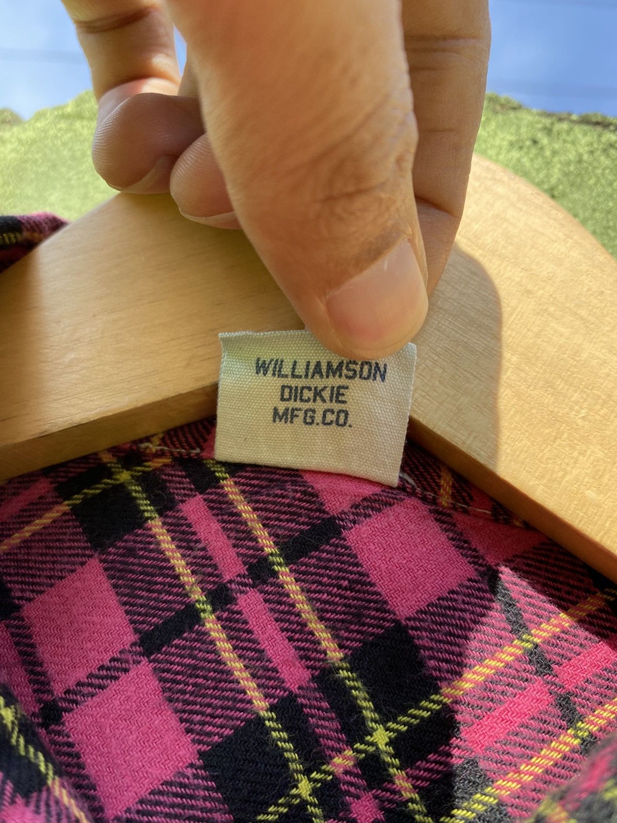 Dickies Dickies Pink Plaid Grunge Flannel Shirt Vintage Workwear Size ONE SIZE - 12 Thumbnail