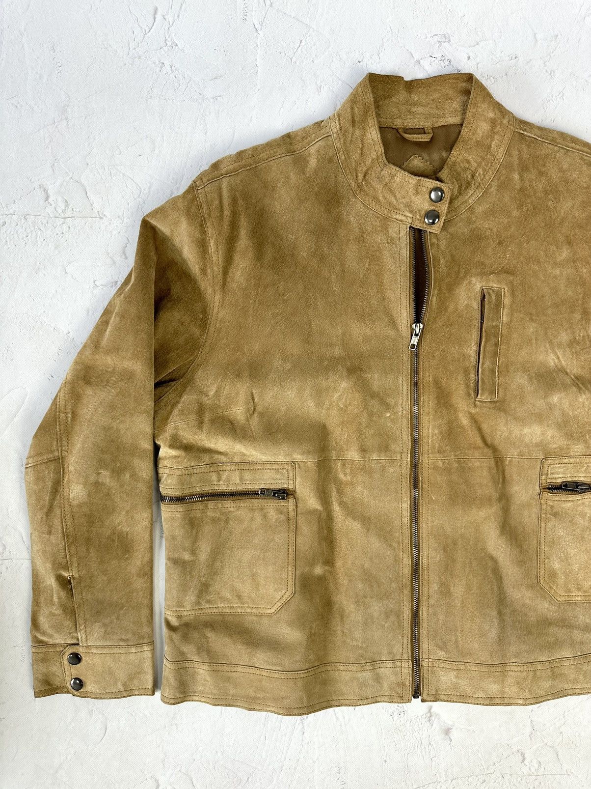 If Six Was Nine × Vintage Vintage Beige Leather Jacket Size US L / EU 52-54 / 3 - 2 Thumbnail
