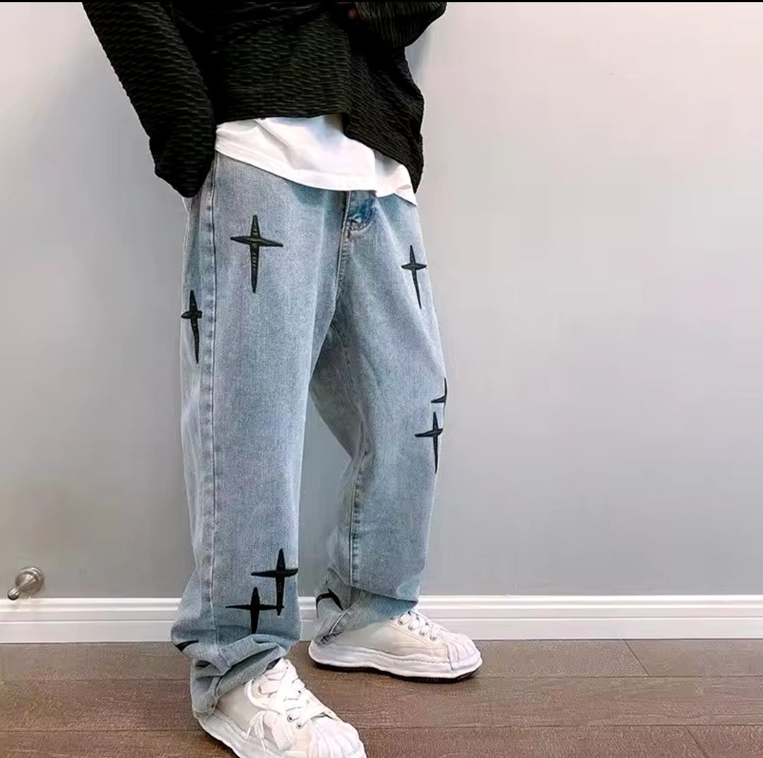 Japanese Brand × Vintage Streetwear Baggy Wide Leg Jeans Size US 32 / EU 48 - 2 Thumbnail