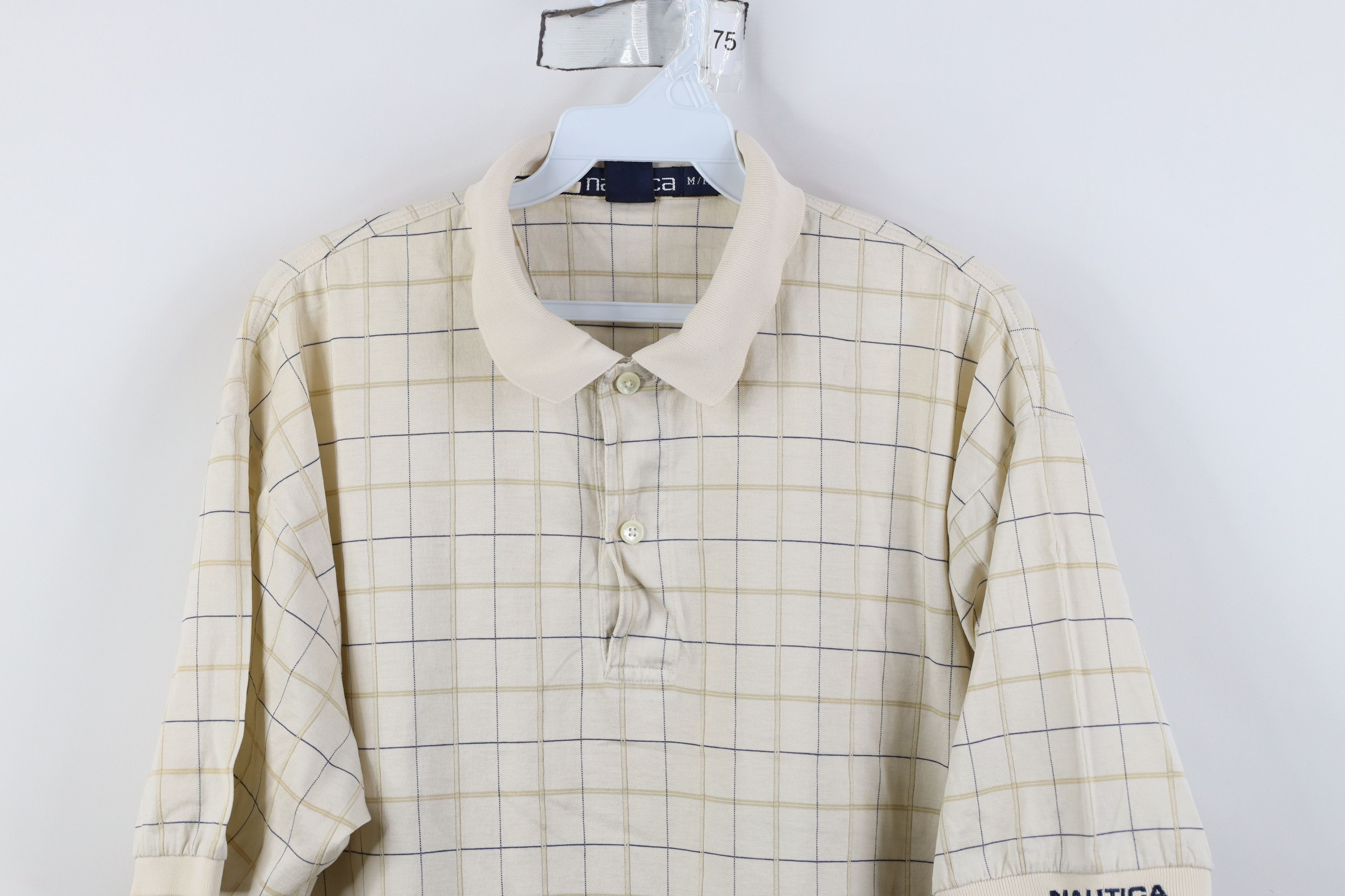 Nautica Vintage 90s Nautica Checkered Knit Collared Golf Polo Shirt Size US M / EU 48-50 / 2 - 2 Thumbnail