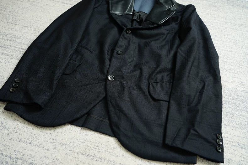 Comme des Garcons Comme des Garcons Armor season leather collar splicing sui Size US S / EU 44-46 / 1 - 4 Thumbnail
