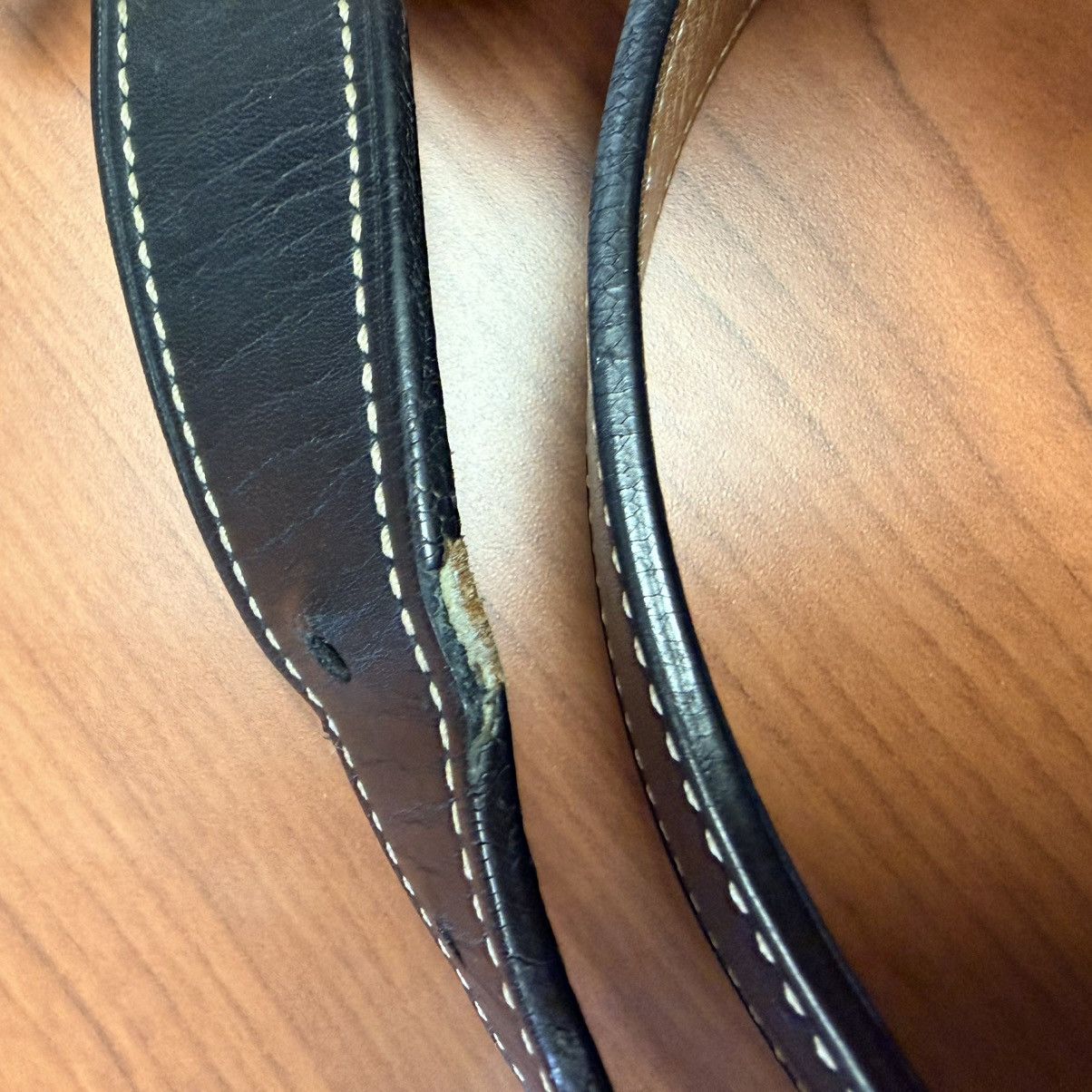 Coach Coach Black Leather Belt Contrast Stitch Silver Buckle 80cm Size 32 - 20 Thumbnail