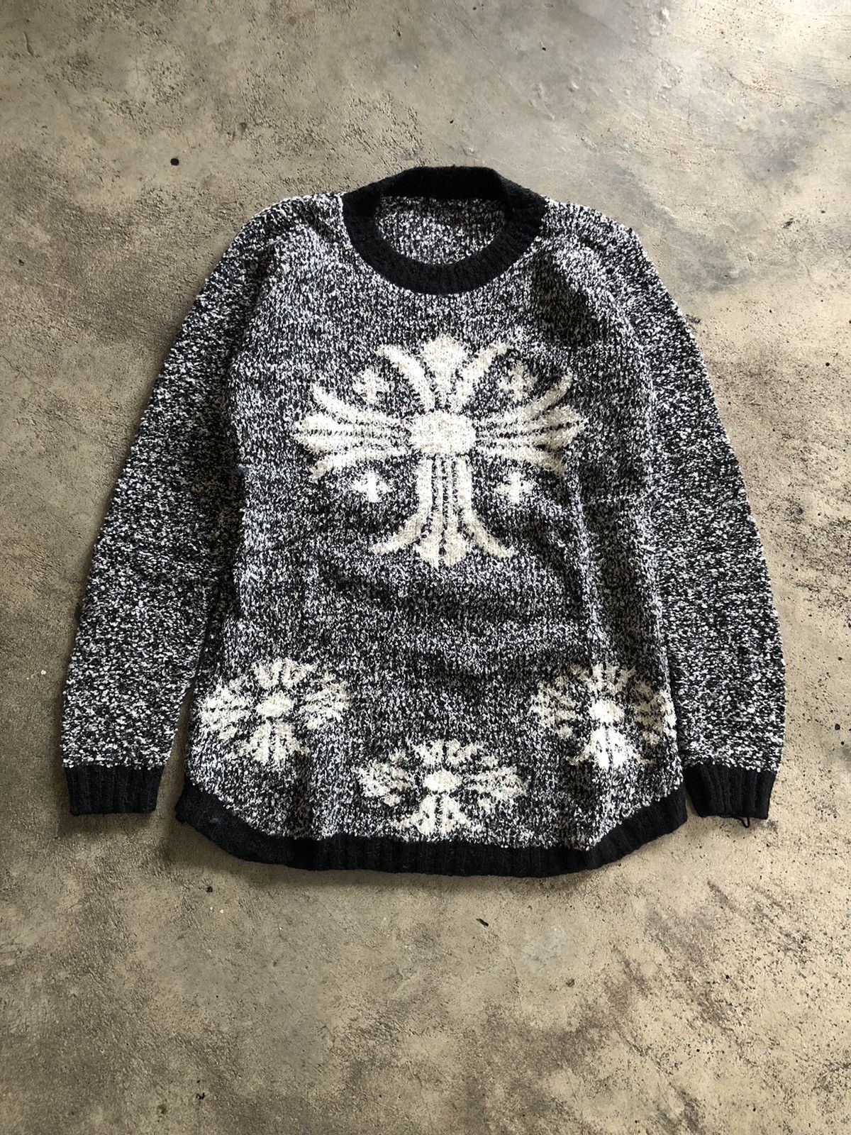 If Six Was Nine × Japanese Brand × Le Grande Bleu (L.G.B.) JAPANESE STYLE KNIT LIKE CHROME HEART Size US S / EU 44-46 / 1 - 1 Thumbnail