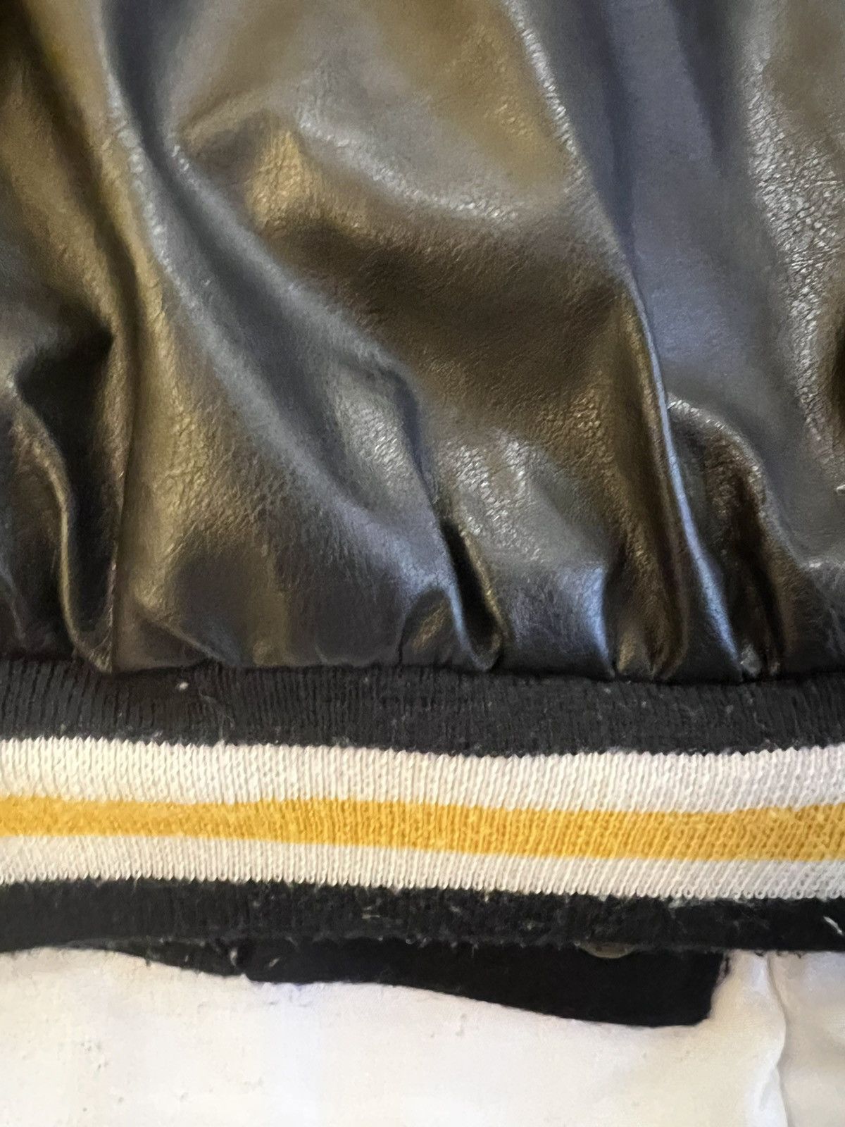 Steve And Barrys Georgia Tech University Steve & Barry Leather Bomber Jacket Size US L / EU 52-54 / 3 - 6 Thumbnail