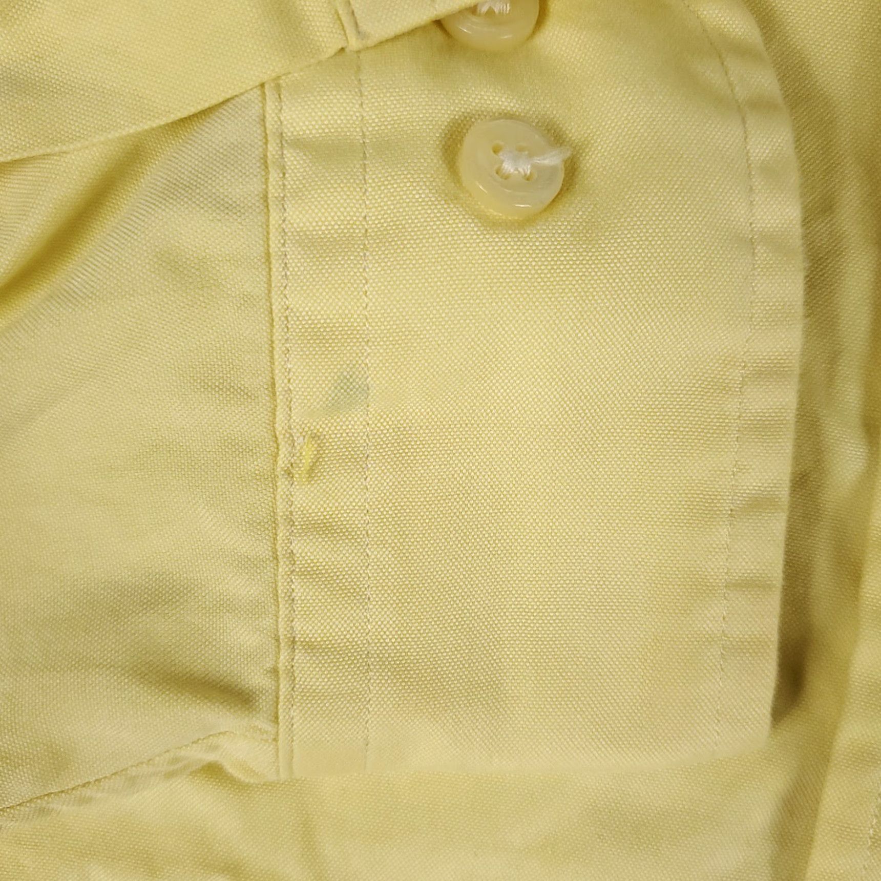 Ralph Lauren Ralph Lauren Dress Shirt Mens Size 17.5 Yellow Button-Up Long Sleeve Solid Classic Size 46R - 3 Thumbnail