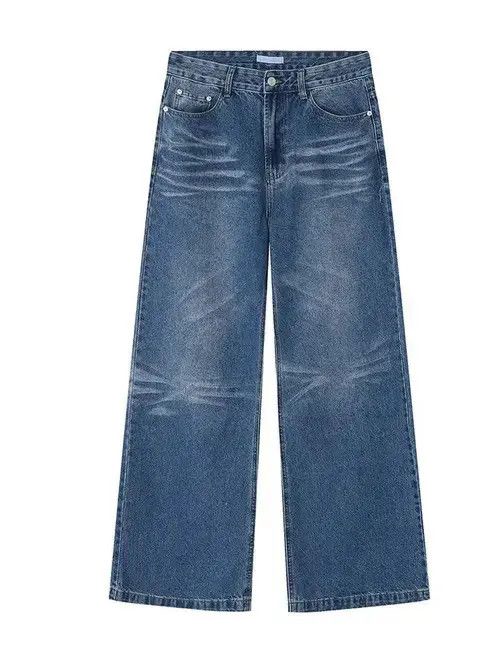 Designer Distressed faded baggy flared pants Size US 32 / EU 48 - 4 Thumbnail