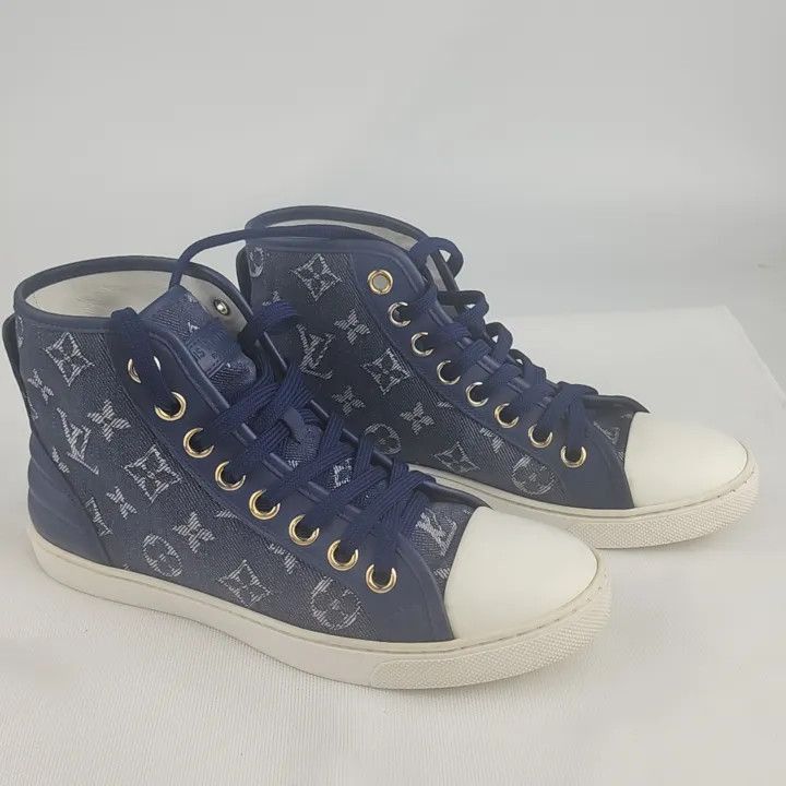 Other Louis Vuitton Classic Monogram Denim Fashion Sneakers -2508 Size US 5.5 / EU 38 - 8 Thumbnail