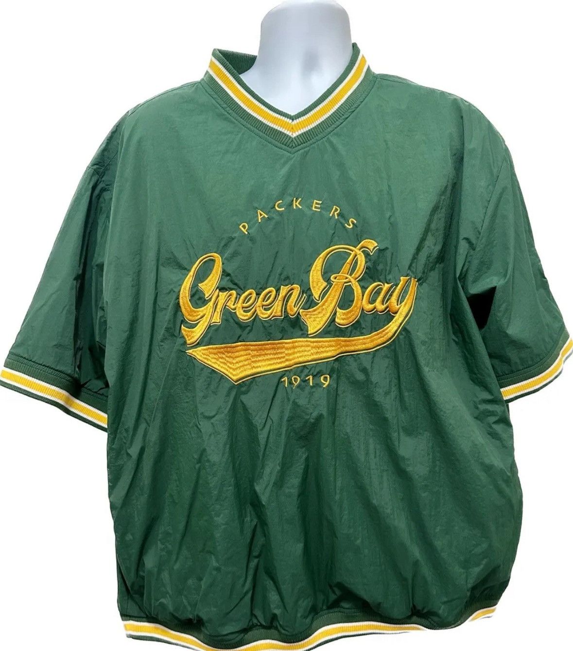 NFL Greenbay Packers Short Sleeve Windbreaker Jacket Size Medium Size US M / EU 48-50 / 2 - 2 Thumbnail