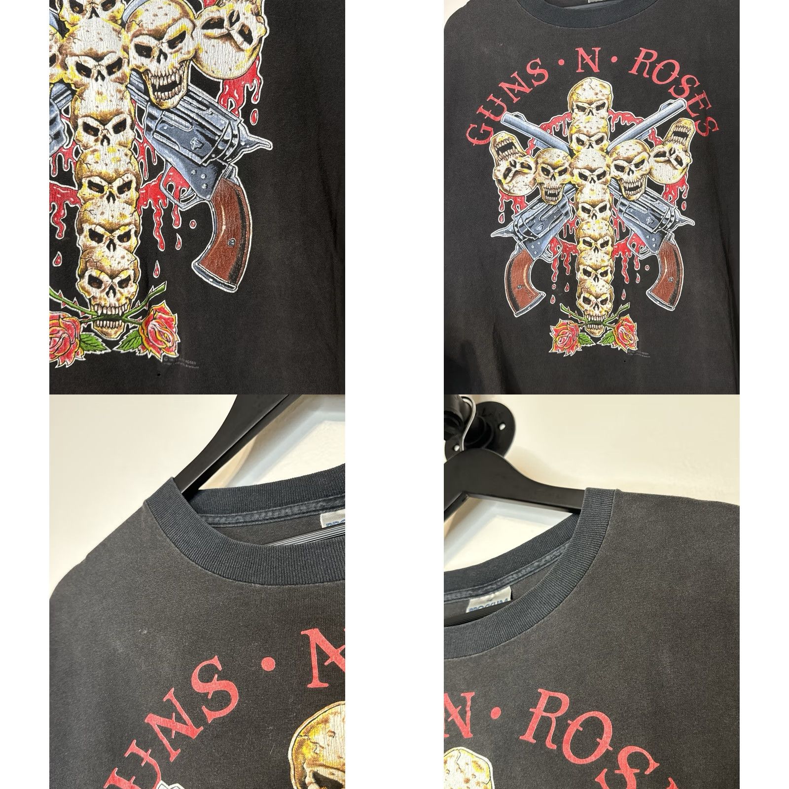 Vintage VINTAGE Guns N’ Roses Use Your Illusion Tour Brockum T Shirt XL Men's Black 90s Band Rock Rose Decade 1990s Size US XL / EU 56 / 4 - 8 Thumbnail