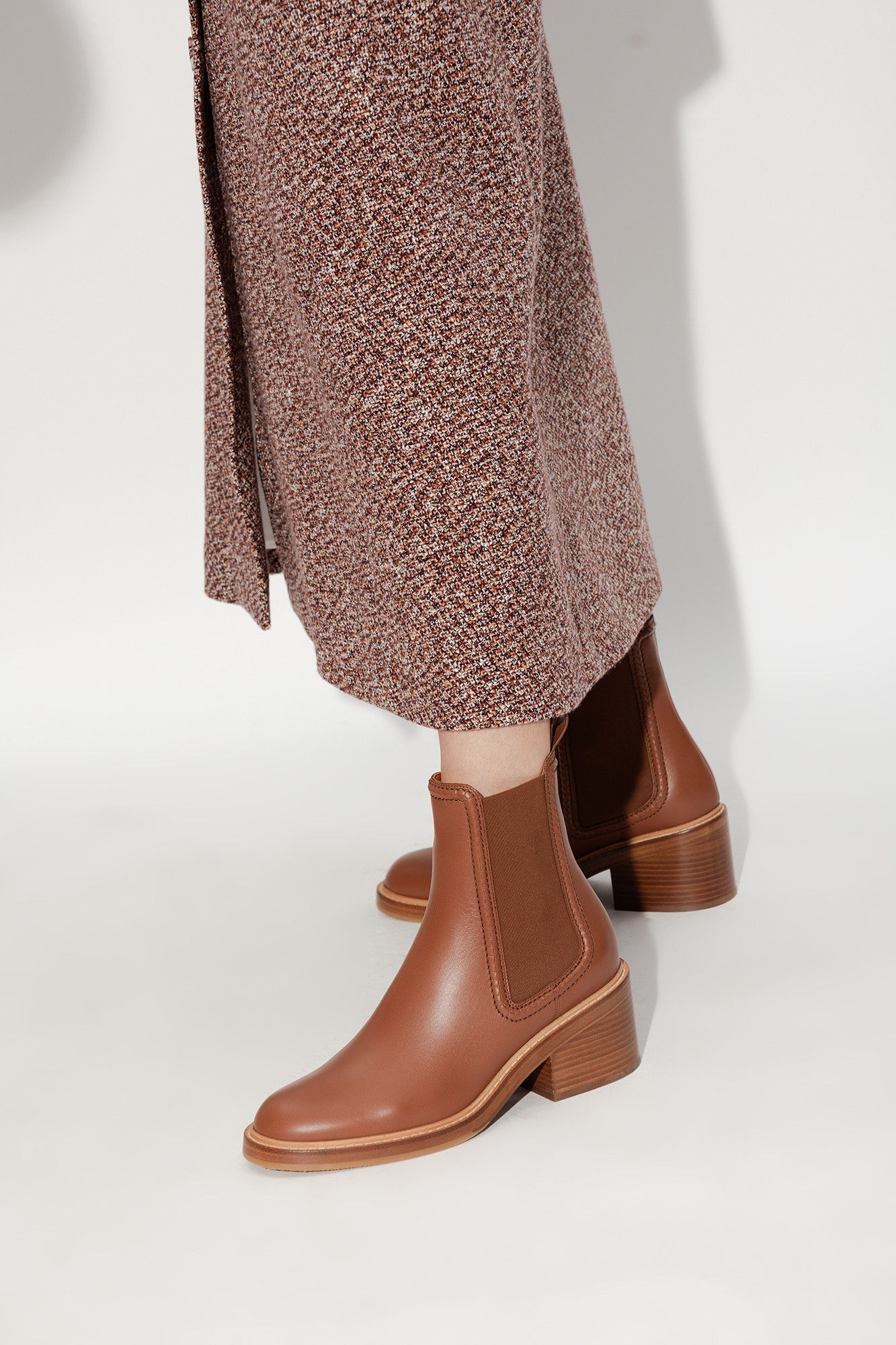 Chloe o1loc1c0325 CHC23 Mallo Ankle Boots in Caramello Size US 9 / IT 39 - 2 Thumbnail