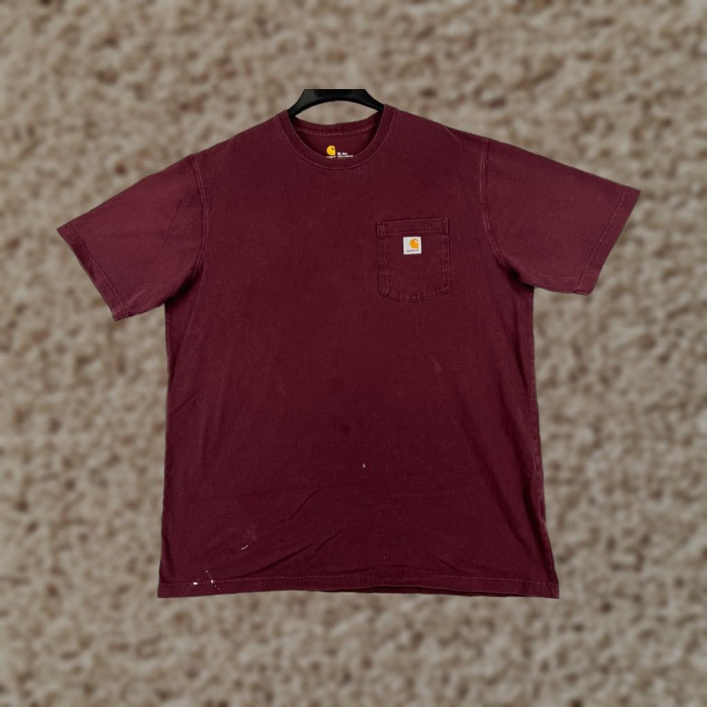 Carhartt Carhartt Shirt Men Medium Red Striped Cotton Short Sleeve Crew Neck Pocket K87 Size US M / EU 48-50 / 2 - 1 Thumbnail