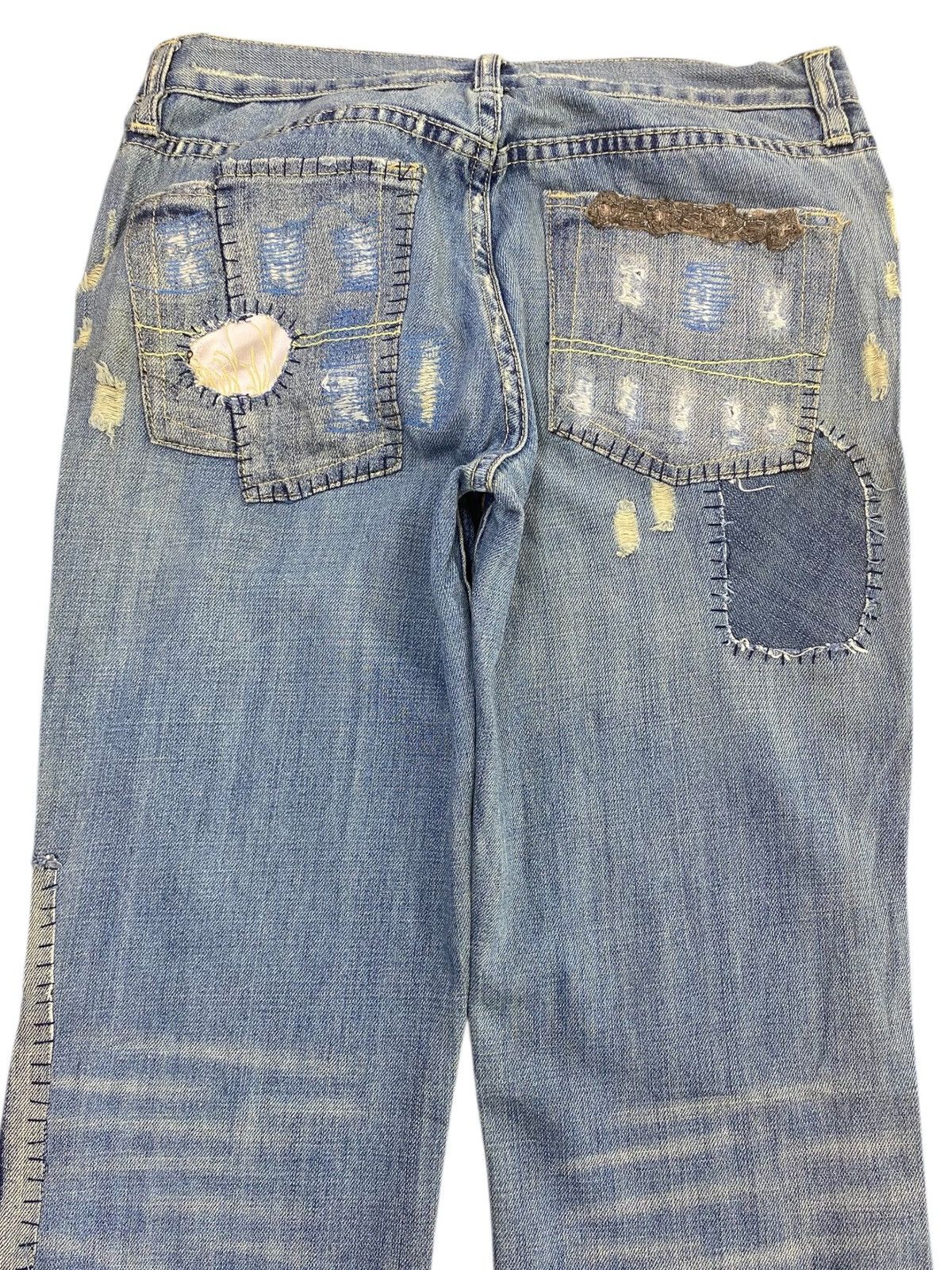 Japanese Brand Japanese Brand Patchwork Style Bootcut Jeans Size US 28 / EU 44 - 4 Thumbnail