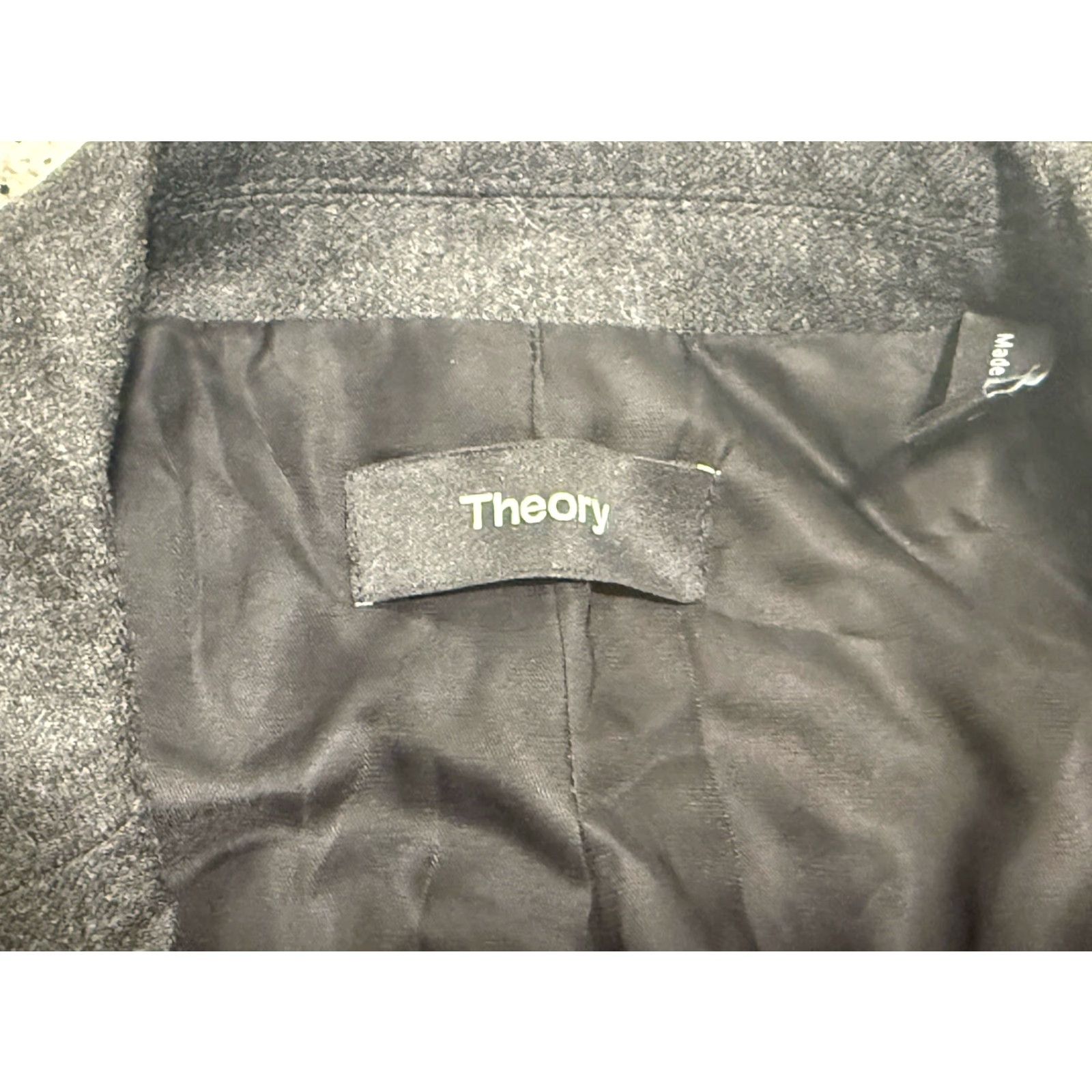 Theory THEORY Blazer Tailored 2 Button Sleek Flannel 100% Virgin Wool Size 0 Gray Size XS / US 0-2 / IT 36-38 - 6 Thumbnail