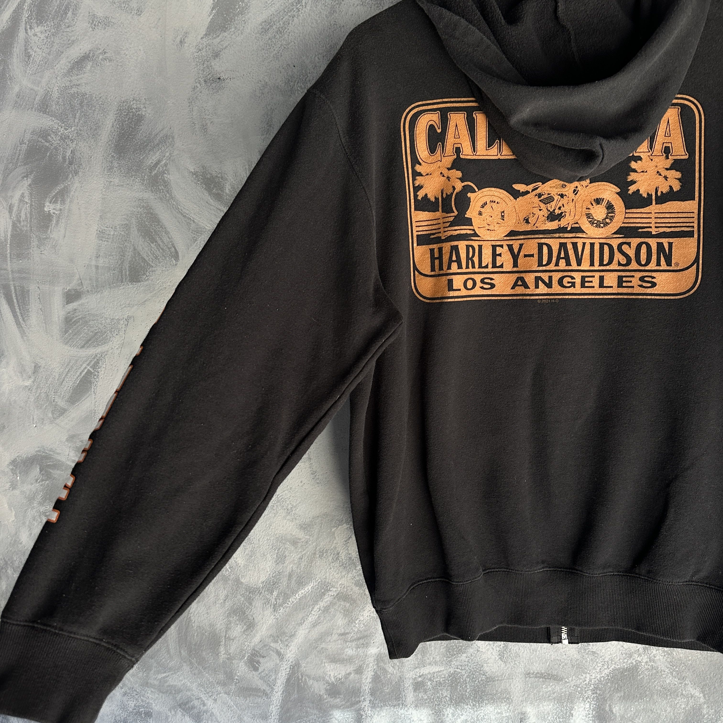 Harley Davidson Vtg Harley Davidson Zip Up Hoodie Mens Sleeve Hits Spell Out Size US L / EU 52-54 / 3 - 11 Thumbnail