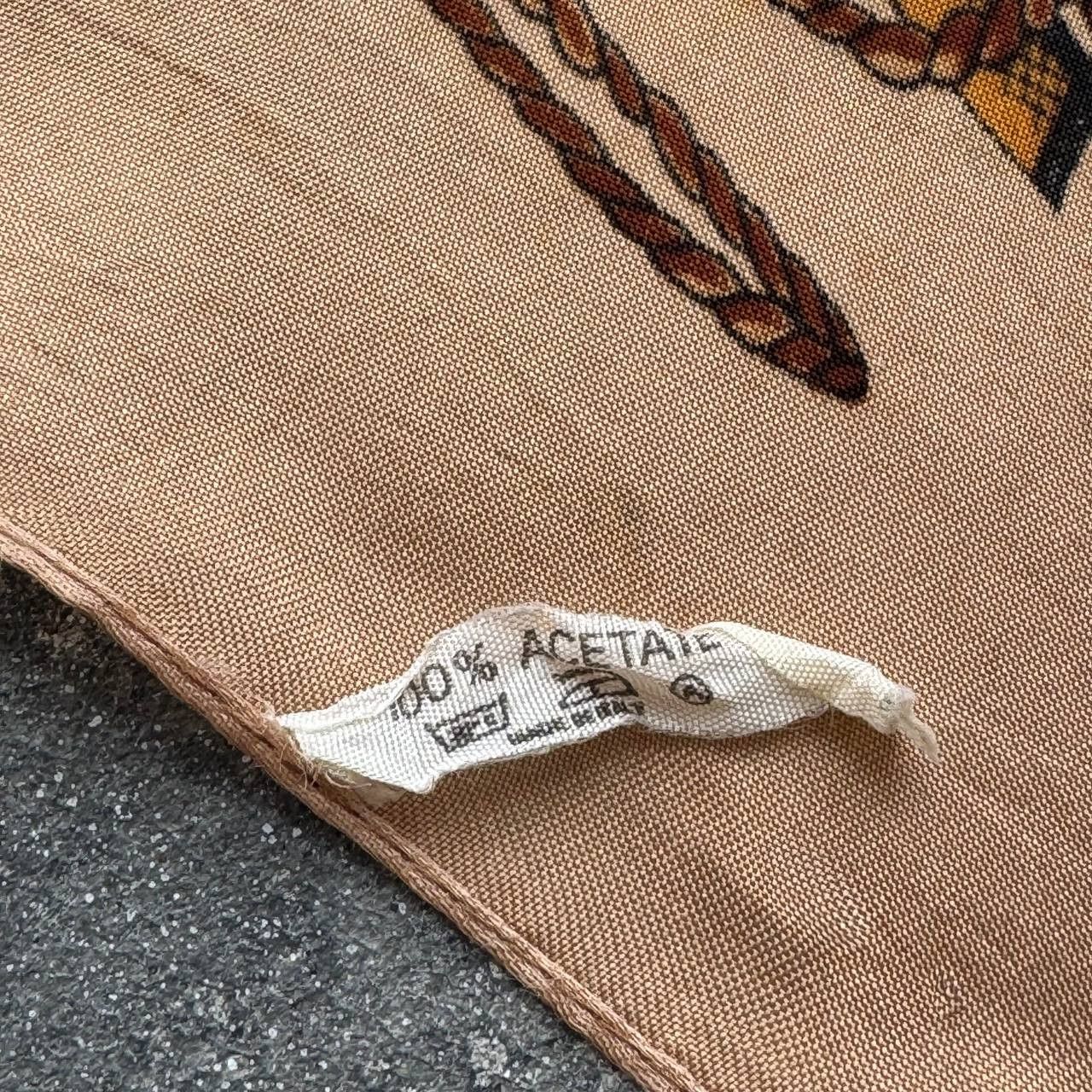 Vintage Italian Vintage Horse Head Luxury Silk Scarf (Hemes Style) Size ONE SIZE - 7 Thumbnail