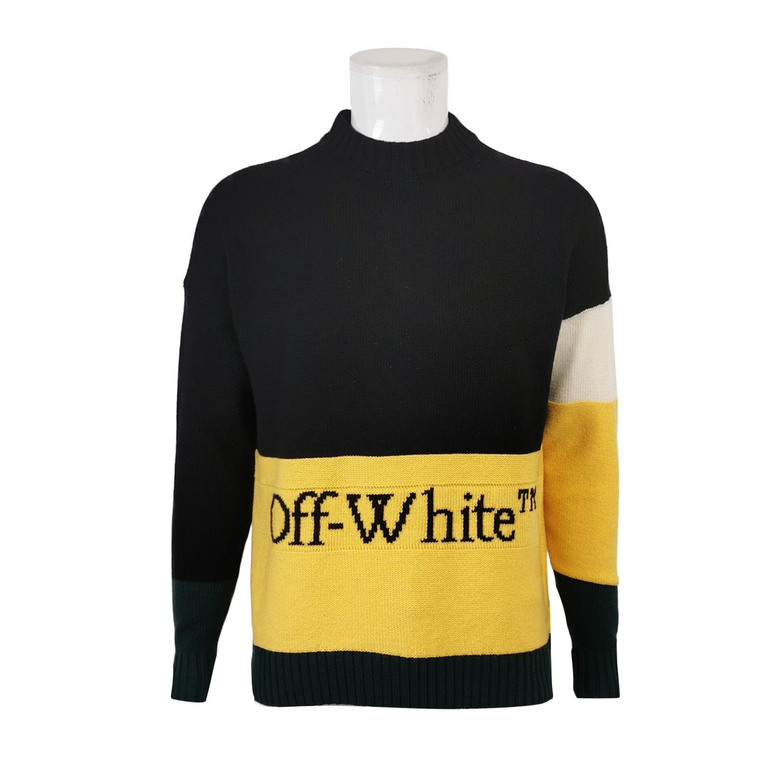 Off-White Off-White Intarsia Logo Virgin Wool Sweater XS Size US XS / EU 42 / 0 - 1 Thumbnail