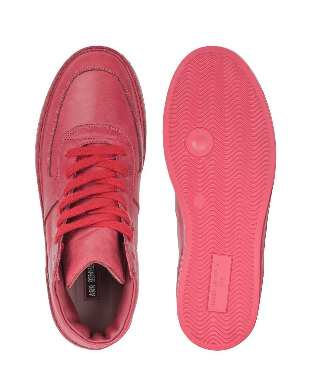 Ann Demeulemeester ANN DEMEULEMEESTER Carmine Leather High-Top Sneakers Size US 7.5 / IT 37.5 - 3 Thumbnail