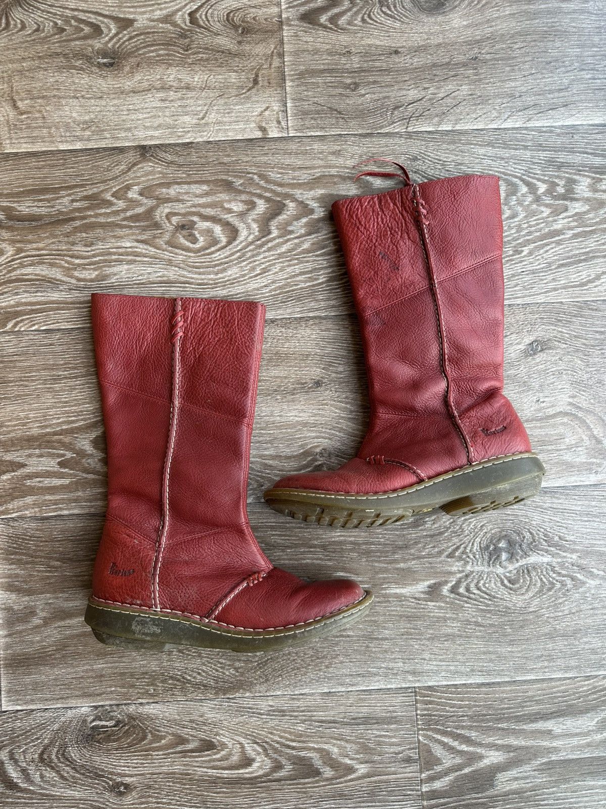 Dr. Martens 🔥 Dr. Martens 10491 Mid Calf Biker Wedge Leather Boots Size US 9.5 / IT 39.5 - 1 Thumbnail