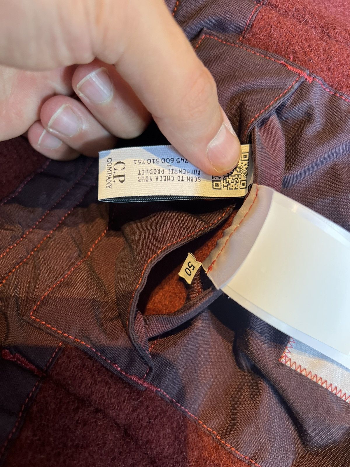 C.P. Company C.P. Company Wool Duffel Coat – Burgundy – Size L – New Size US M / EU 48-50 / 2 - 9 Thumbnail