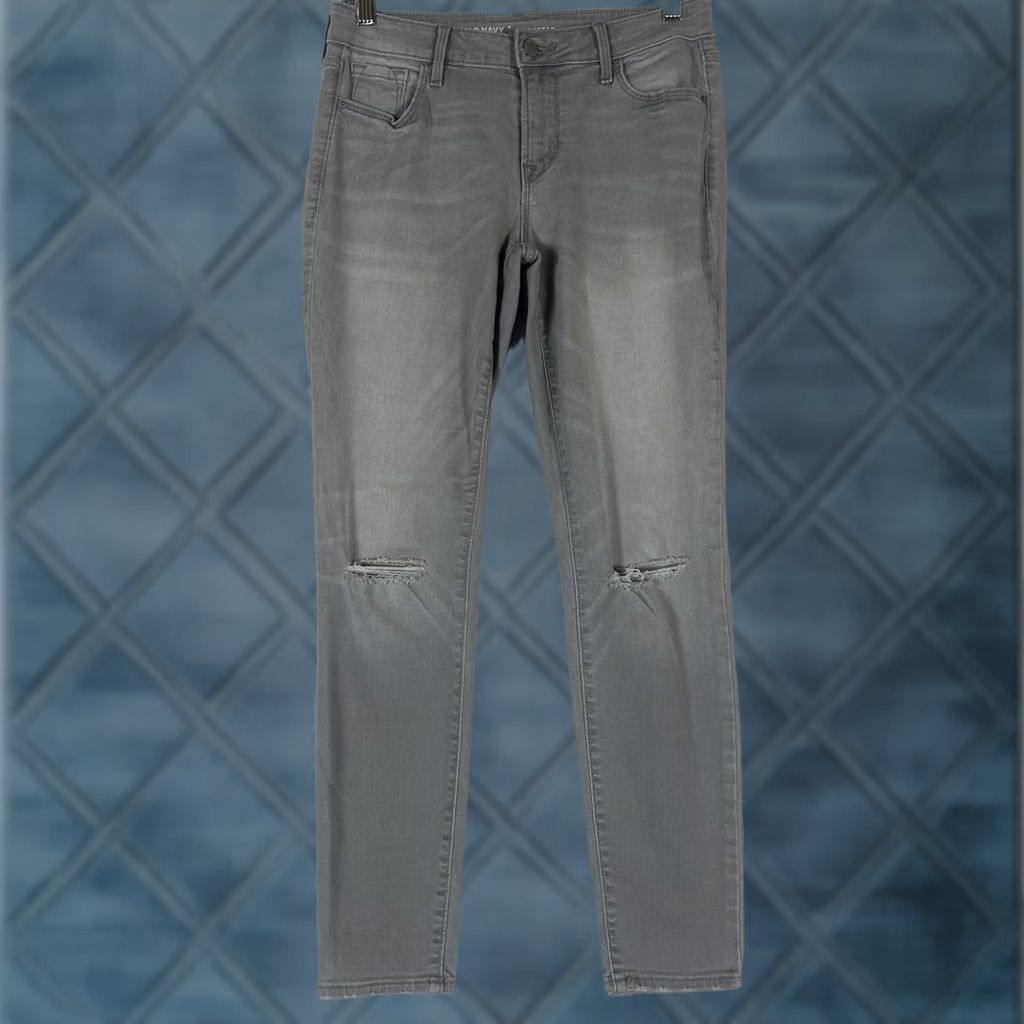 Old Navy Old Navy Jeans Mid Rise Womens 4 Gray Denim 5-Pocket Stretch Pockets Tight Skinny Pants Clothing Size 27" / US 4 / IT 40 - 1 Thumbnail
