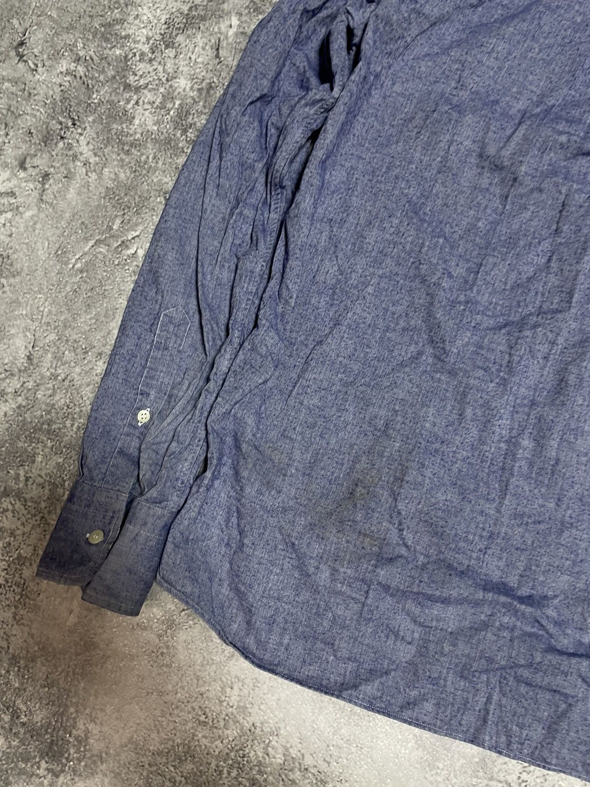 Maison Kitsune Maison Kitsune Striped Logo Button Up Shirt Size US M / EU 48-50 / 2 - 11 Thumbnail