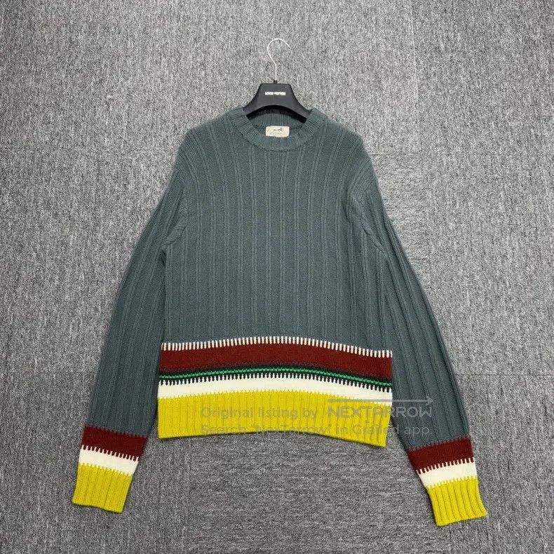 Hermes Hermes Contrast Color Patchwork Knit Sweater Size US S / EU 44-46 / 1 - 1 Thumbnail
