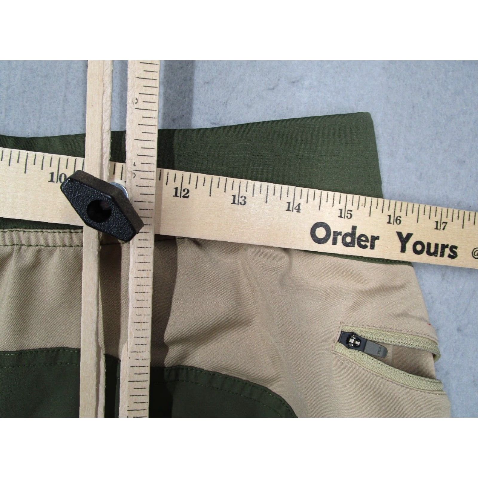 Vintage HYLETE Mens Green Hybrid Shorts Medium 9" Beach Sports Nylon Blend Drawstring Size US 31 - 7 Thumbnail