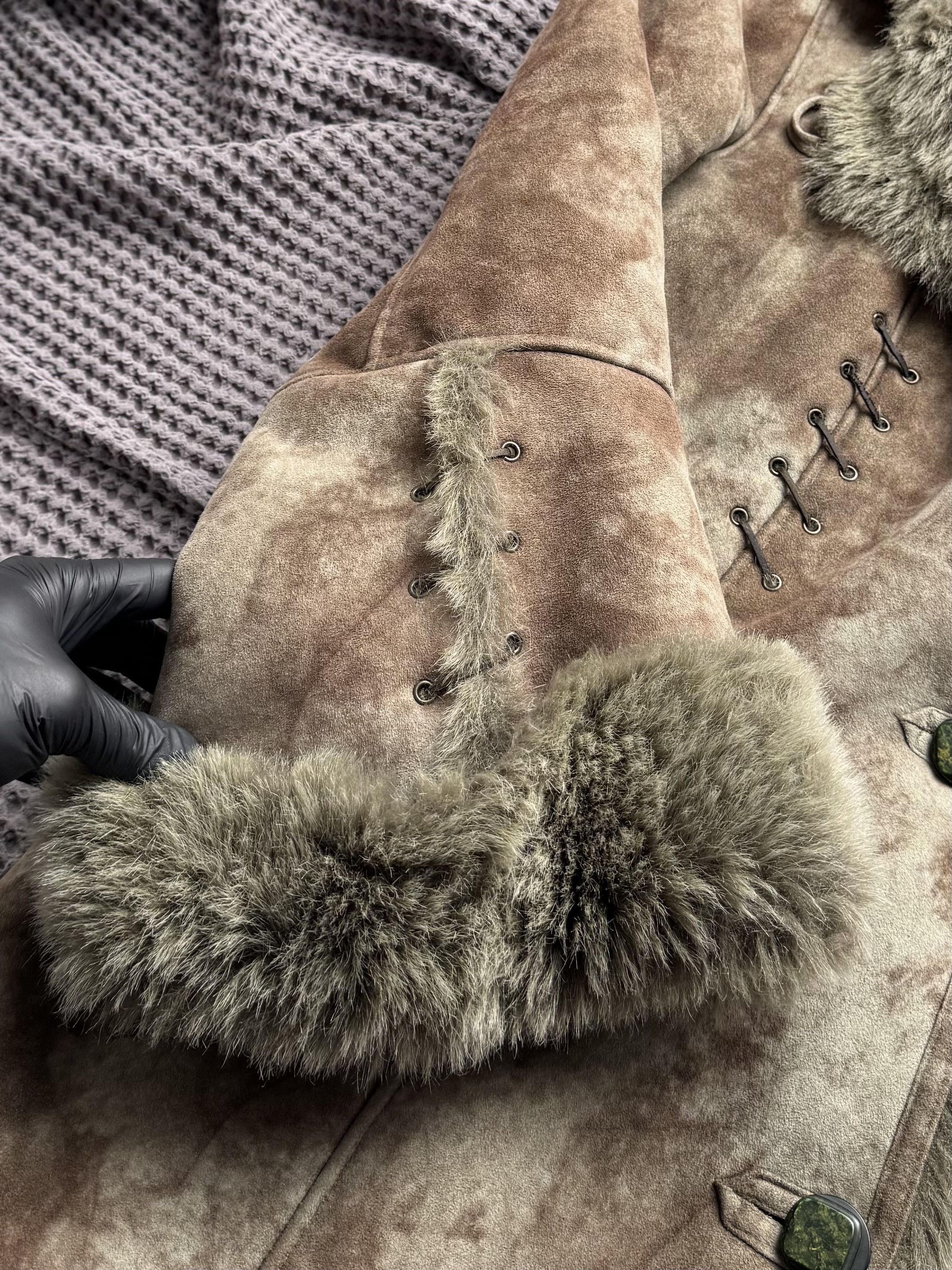 Vintage Vintage Faux Shearling Faux Fur Hooded Winter Long Coat Size L / US 10 / IT 46 - 7 Thumbnail