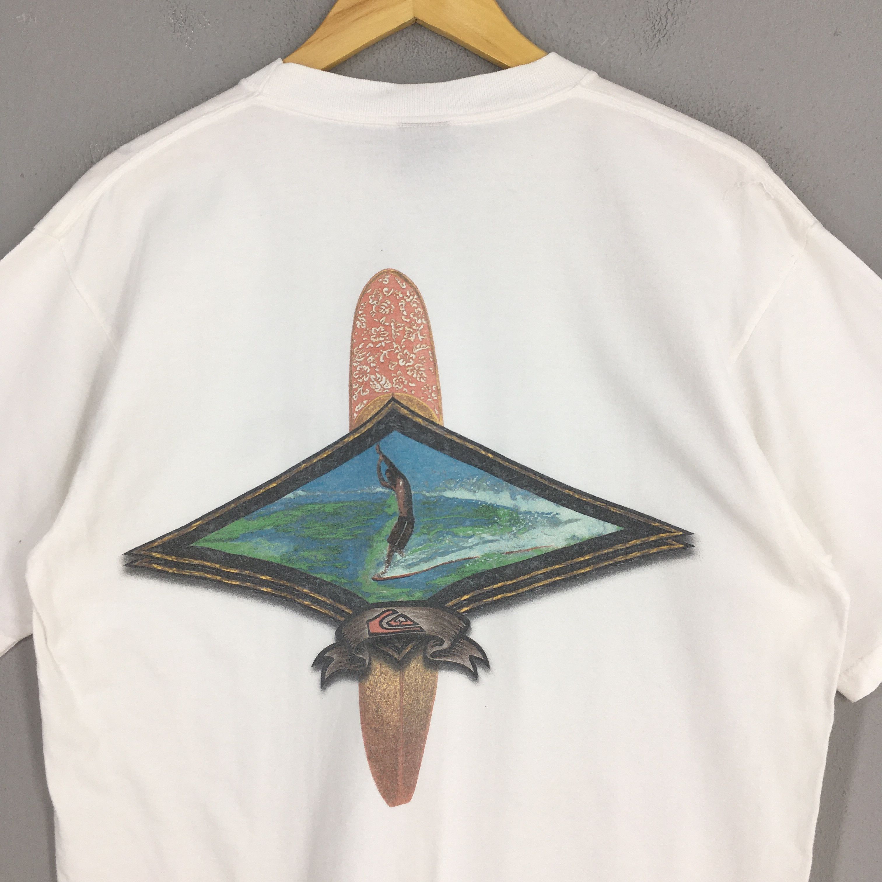 Quiksilver Vintage 90s Quiksilver Surfers Of Fortune T shirt M Size US M / EU 48-50 / 2 - 2 Thumbnail