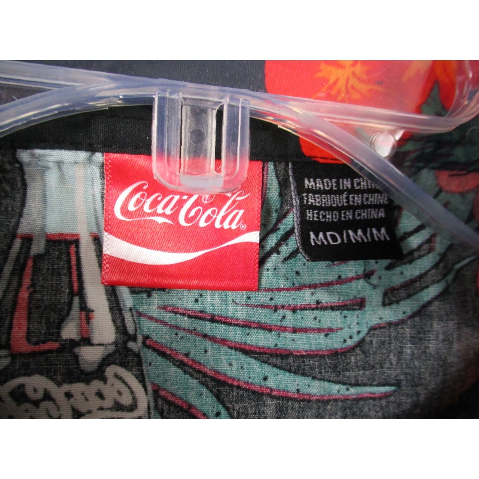 Vintage Coca-Cola Mens Hawaiian Shirt Medium Coke Bottles Floral One Pocket Button-Up Shirt Size US M / EU 48-50 / 2 - 6 Thumbnail