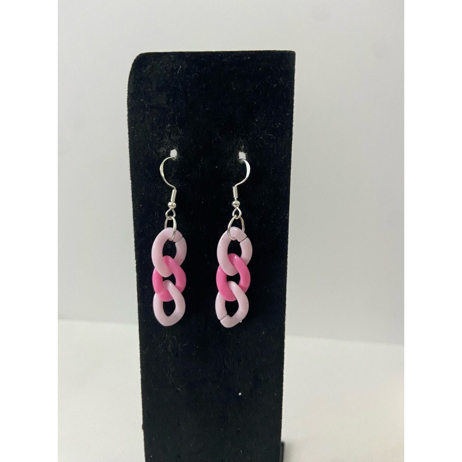 Handmade Handmade pink chain earrings Size ONE SIZE - 1 Thumbnail