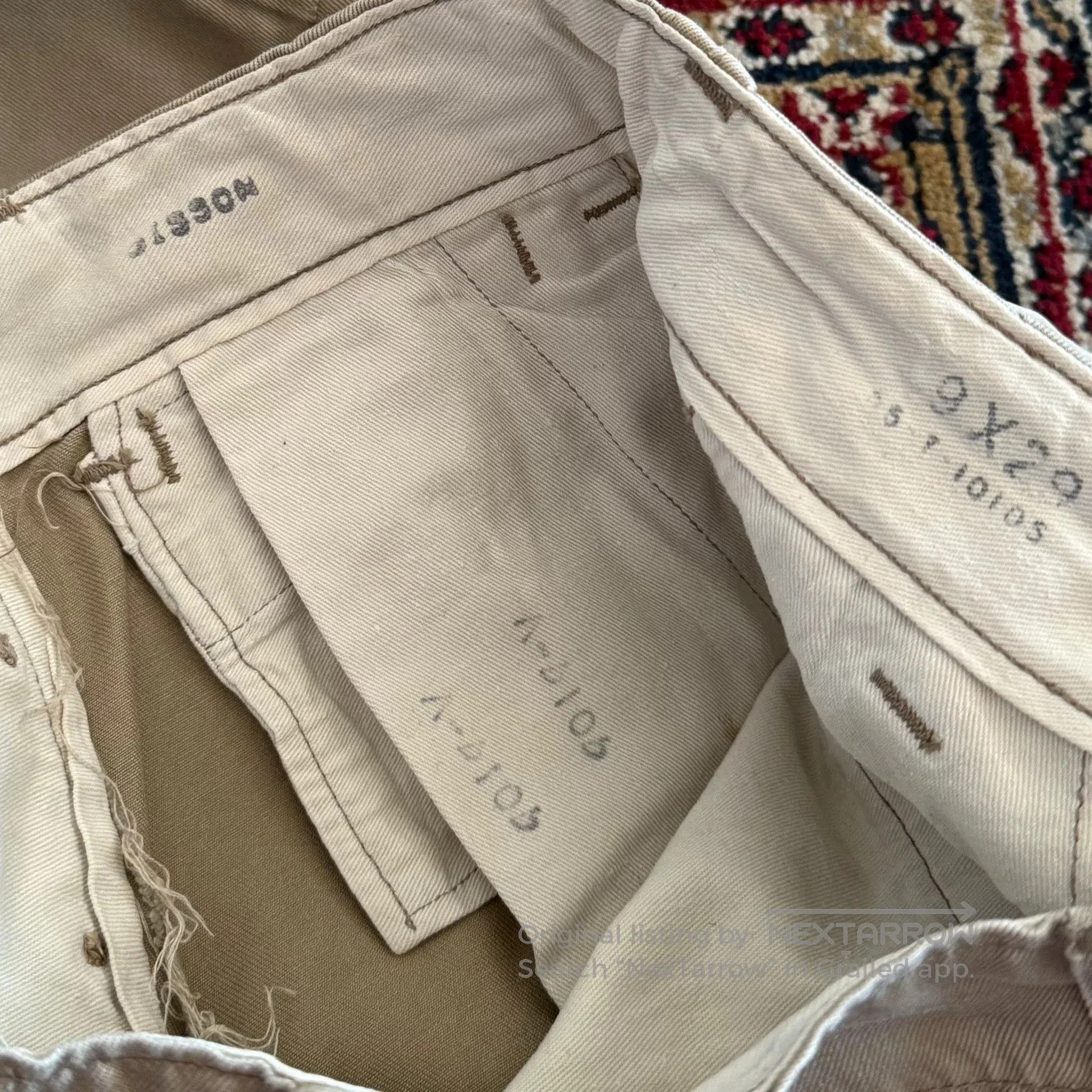 Vintage Vintage 50s US Army Chino Pants. Size US 26 / EU 42 - 7 Thumbnail