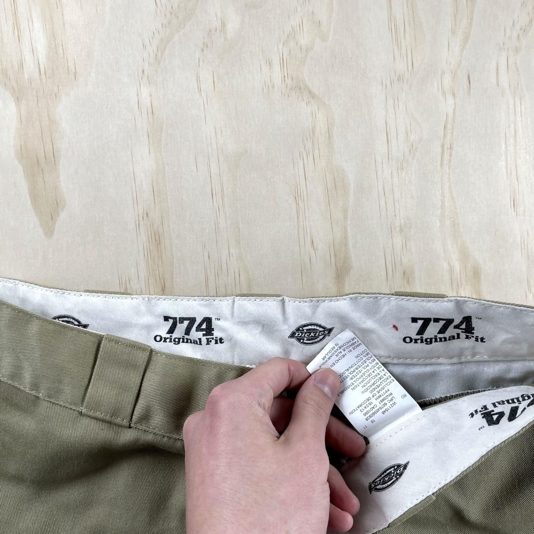 Dickies Dickies Pants Mens 10 Reg Beige Chino Flat Front Straight Leg Casual Workwear Mens Regular Large Beige Chino Straight Leg Dickies 774 Original Fit Size US 31 - 3 Thumbnail