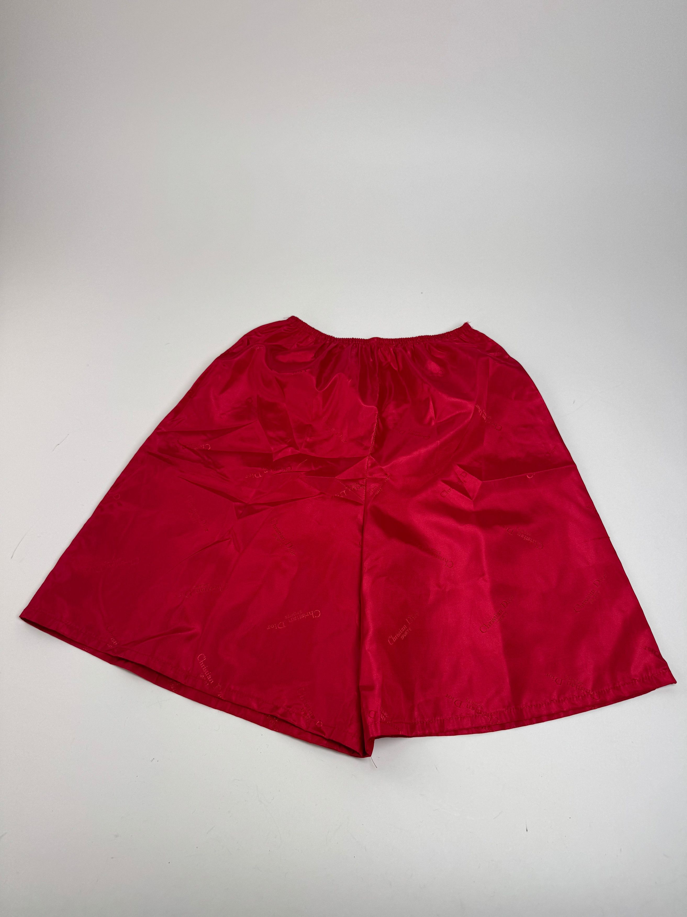 Vintage Christian Monogram Shorts Red 36/S