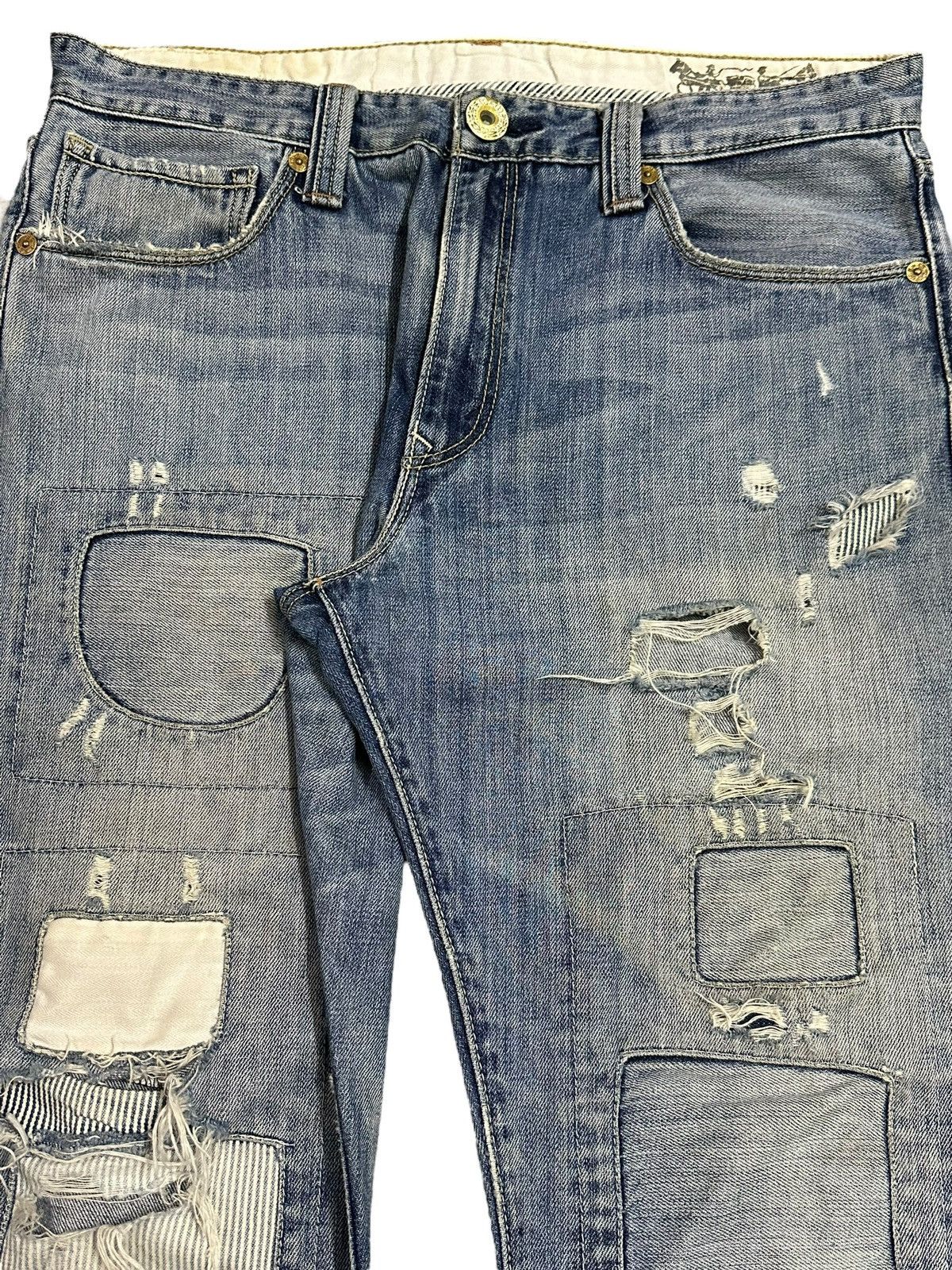 Levi's Vintage 90s Levis Faded Wash Distressed Style Loose Jeans Size US 35 - 4 Thumbnail