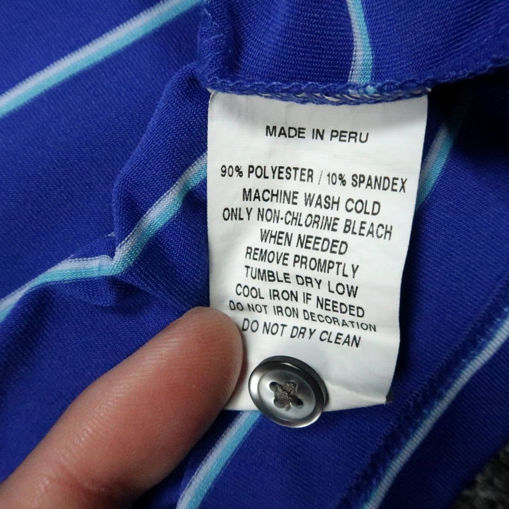 Vintage Greyson Polo Shirt Mens XL Blue Striped Short Sleeve Golf Moisture Wicking Athletic Stretch Polo Shirt Size US XL / EU 56 / 4 - 5 Thumbnail