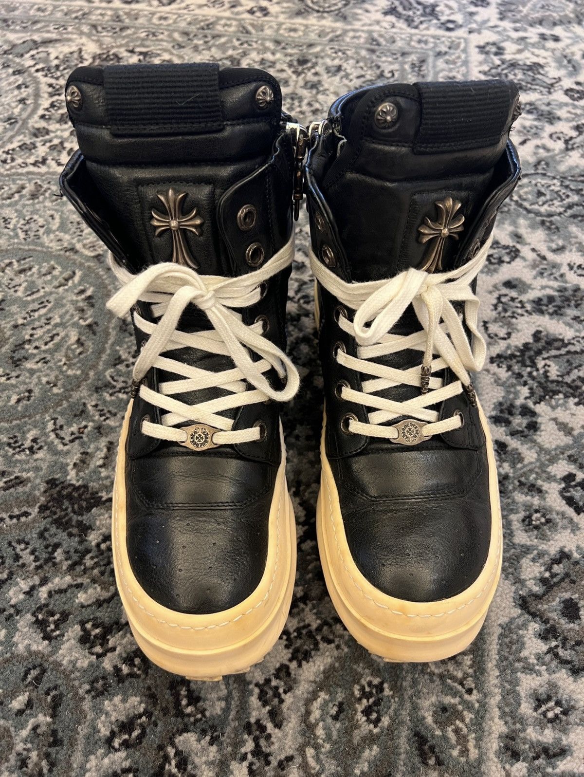 Chrome hearts n Rick Owens geobasket sneakers - Main Image